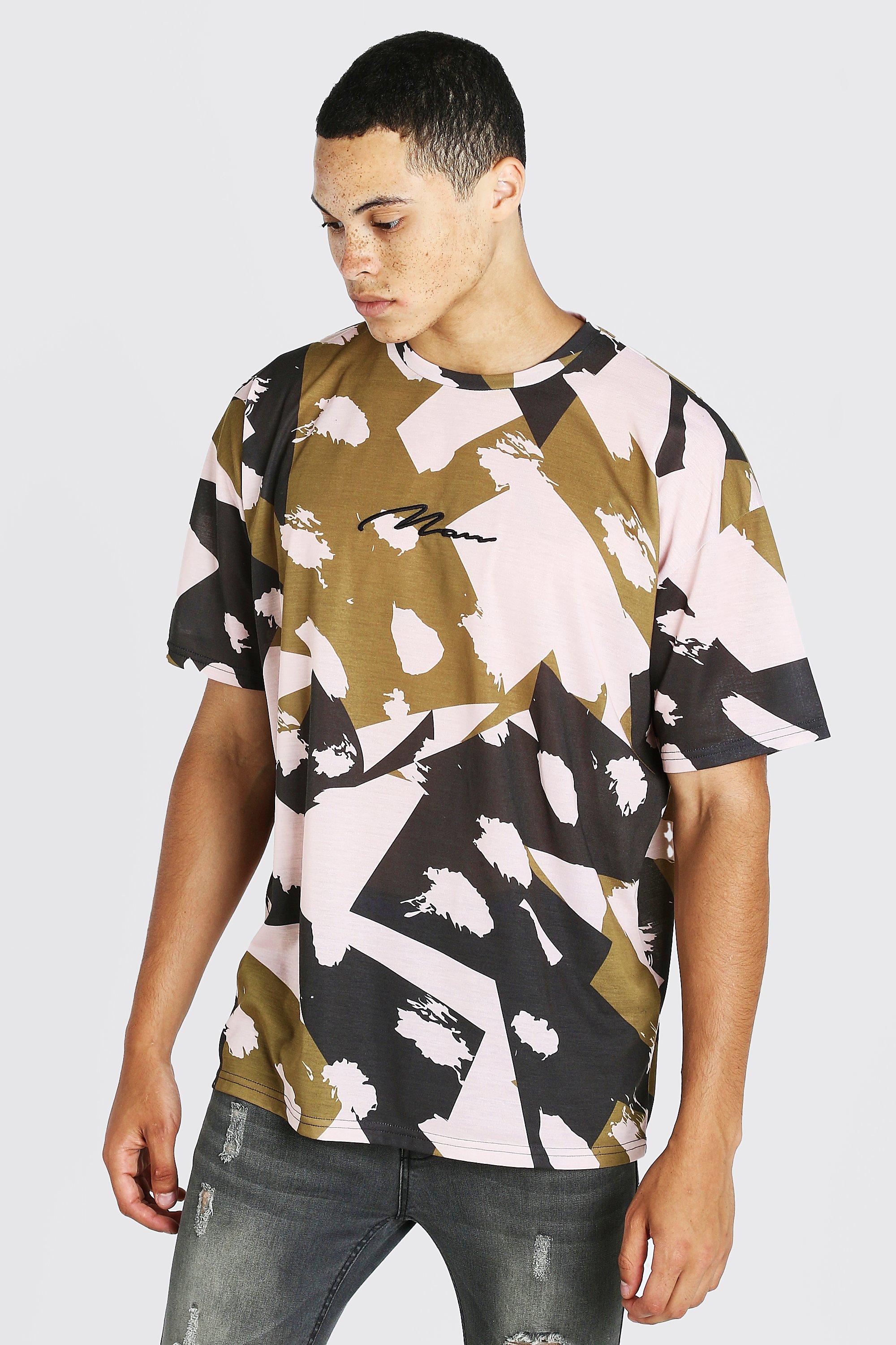 camouflage print t shirt