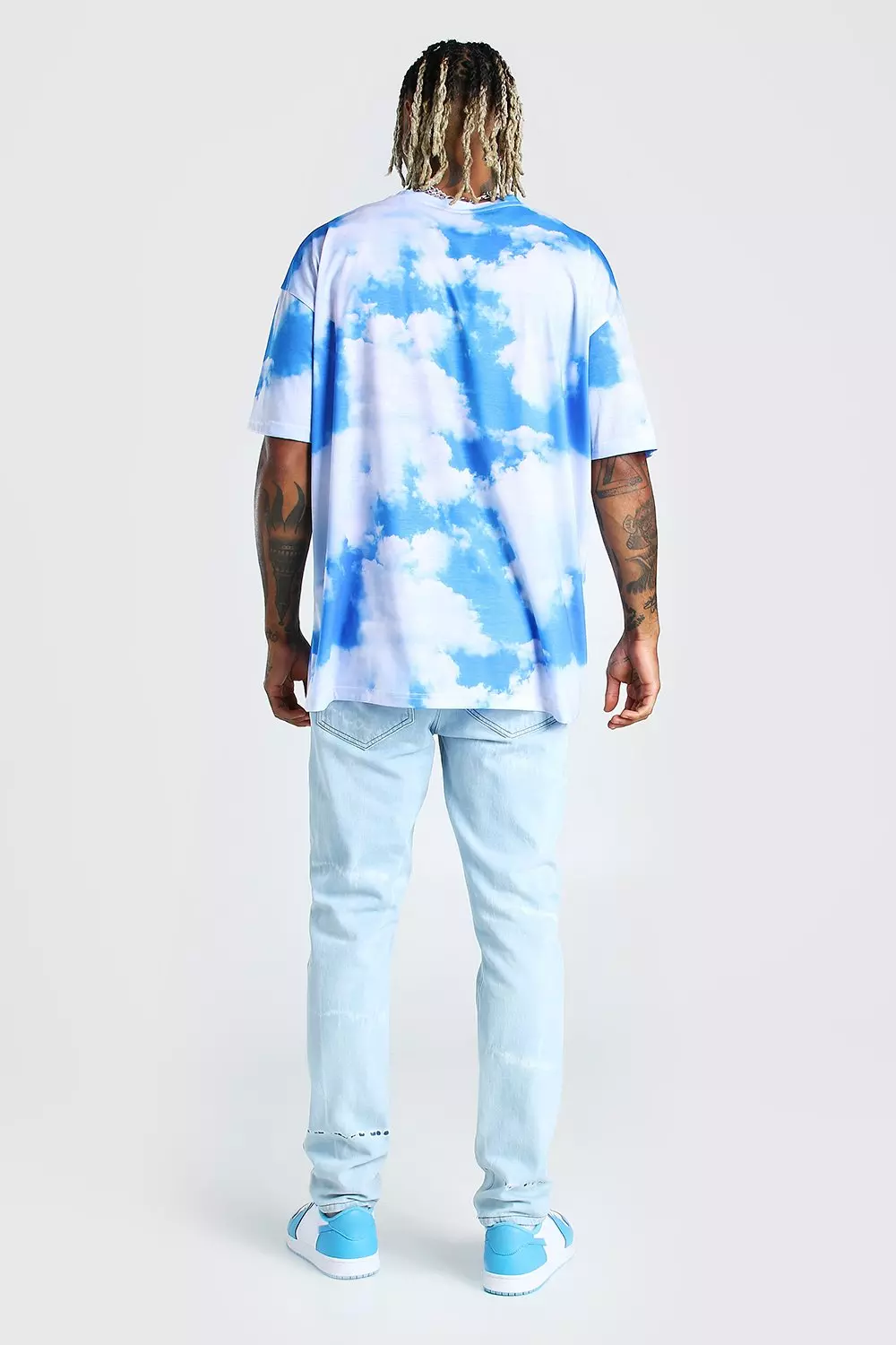 Oversized MAN Official Cloud Print T-Shirt alternative image