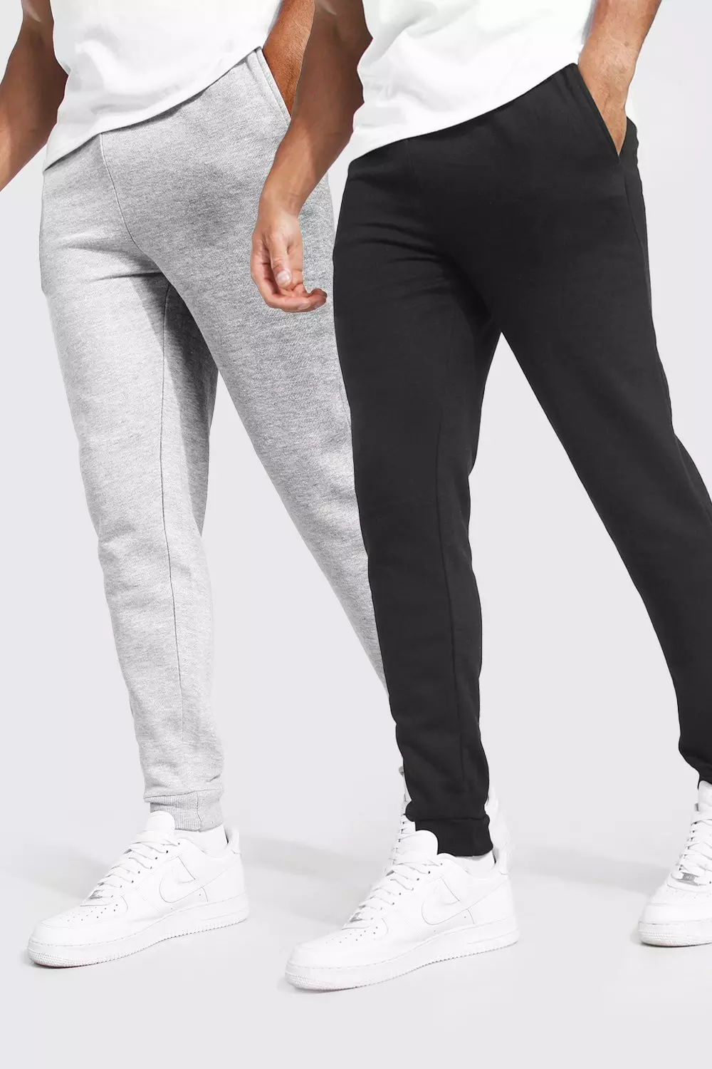 2 Pack Basic Skinny Joggers boohooMAN UK