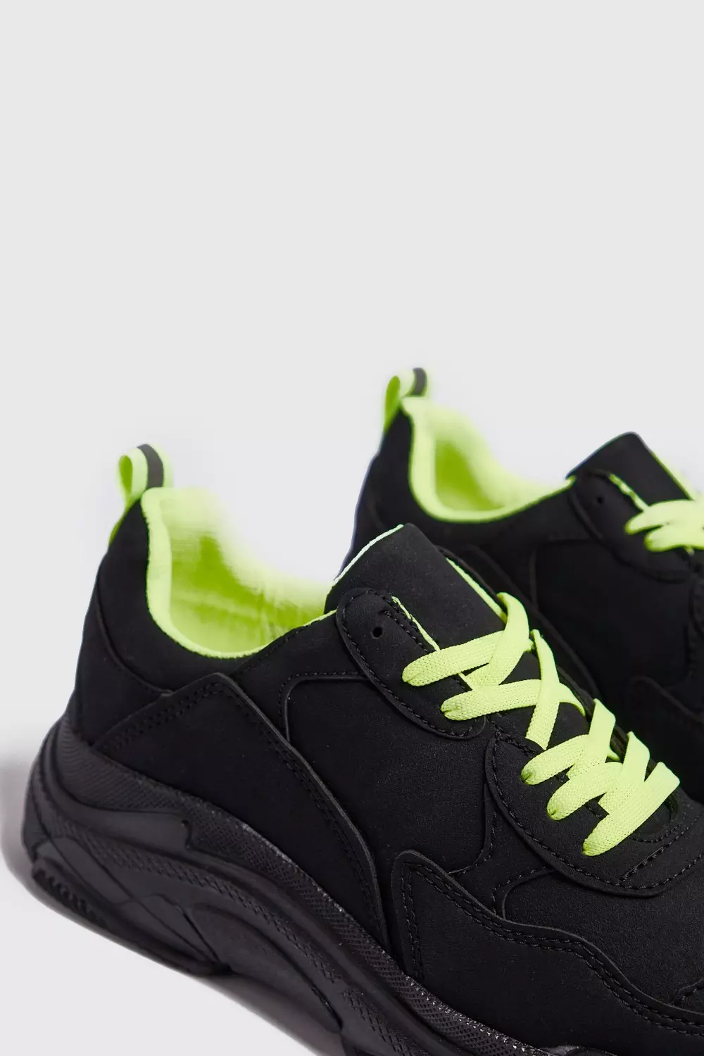 Neon Lined Chunky Trainer boohooMAN