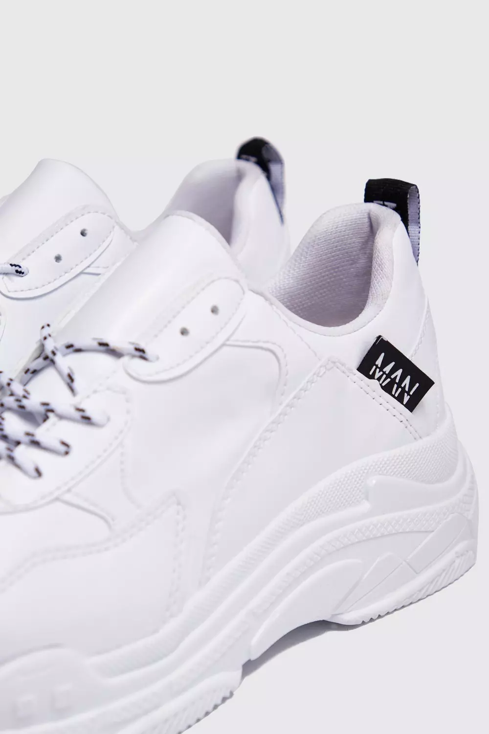 Chunky Trainers With Plastic Tab boohooMAN UK
