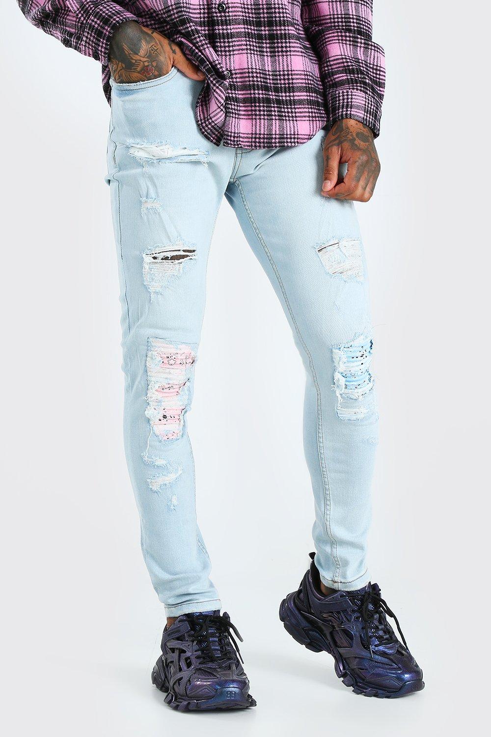 boohooman bandana jeans