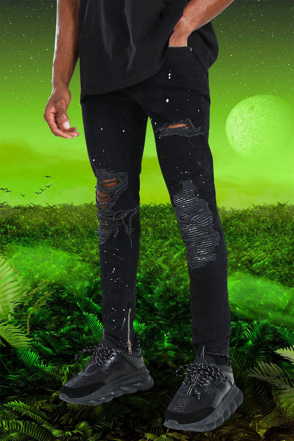 boys black slim fit jeans