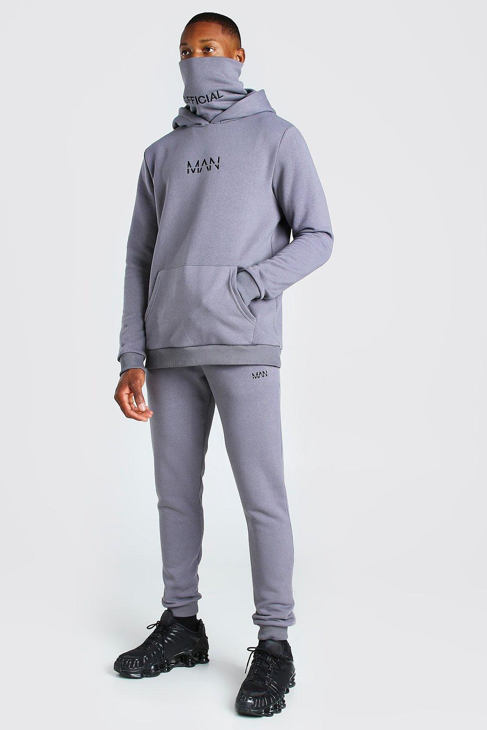 Grey on sale boohooman tracksuit