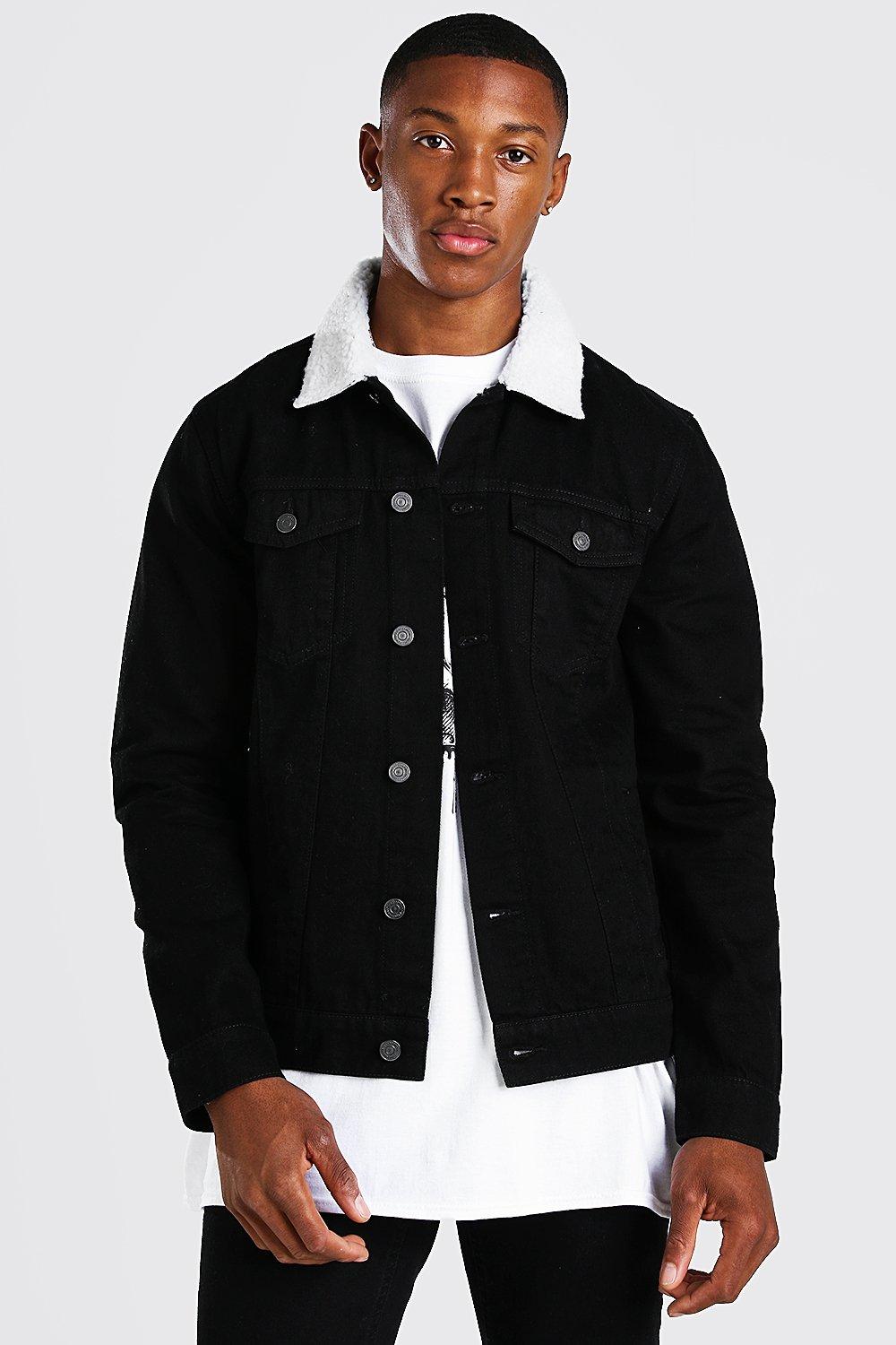 White collar cheap denim jacket