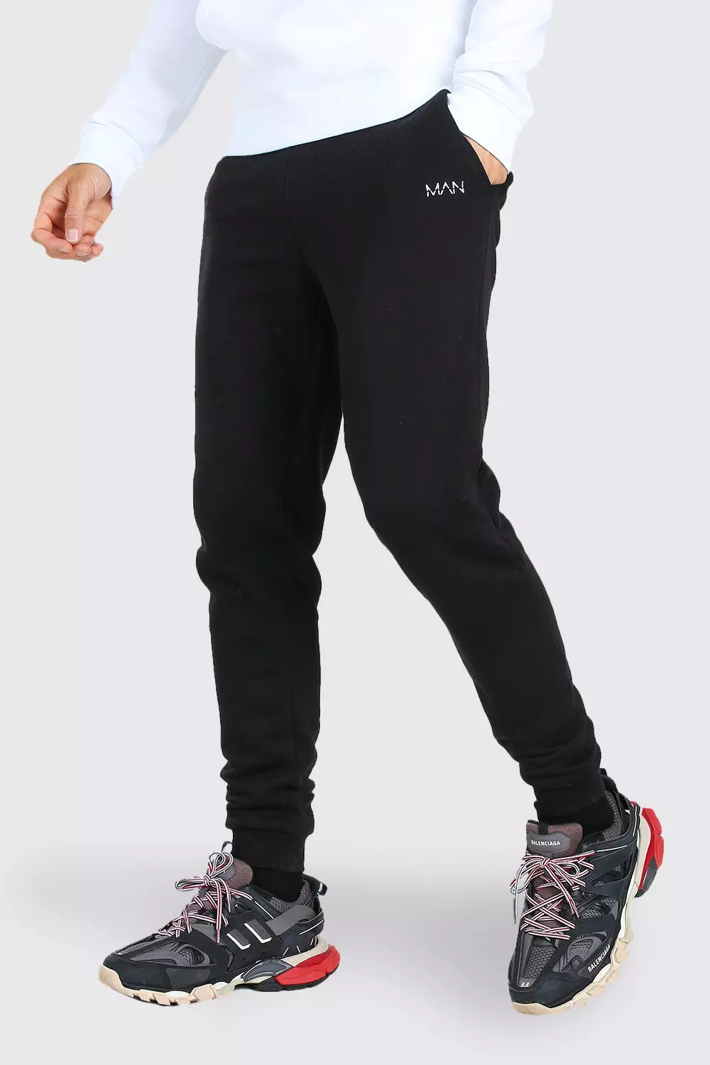 Boohooman skinny joggers sale