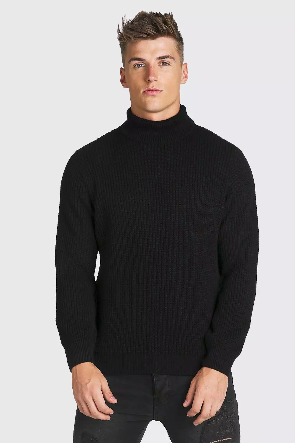 Chunky Ribbed Turtleneck Sweater