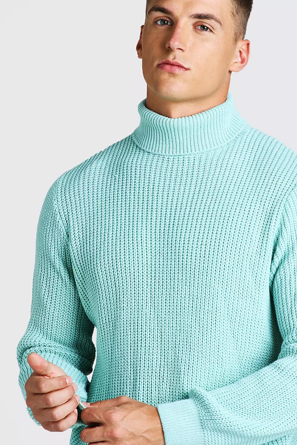 Boohooman turtleneck clearance