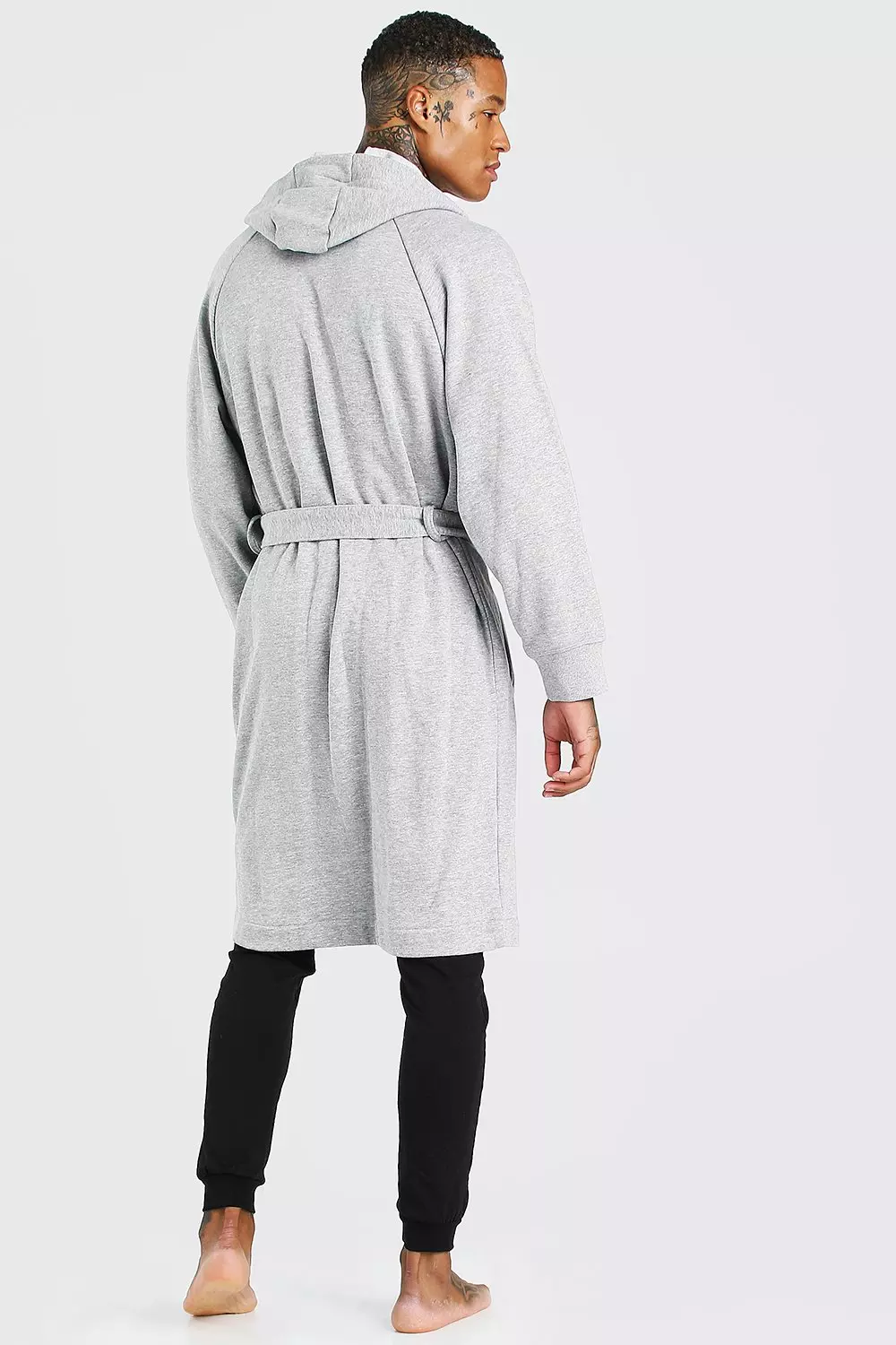 Plain Hooded Dressing Gown alternative image