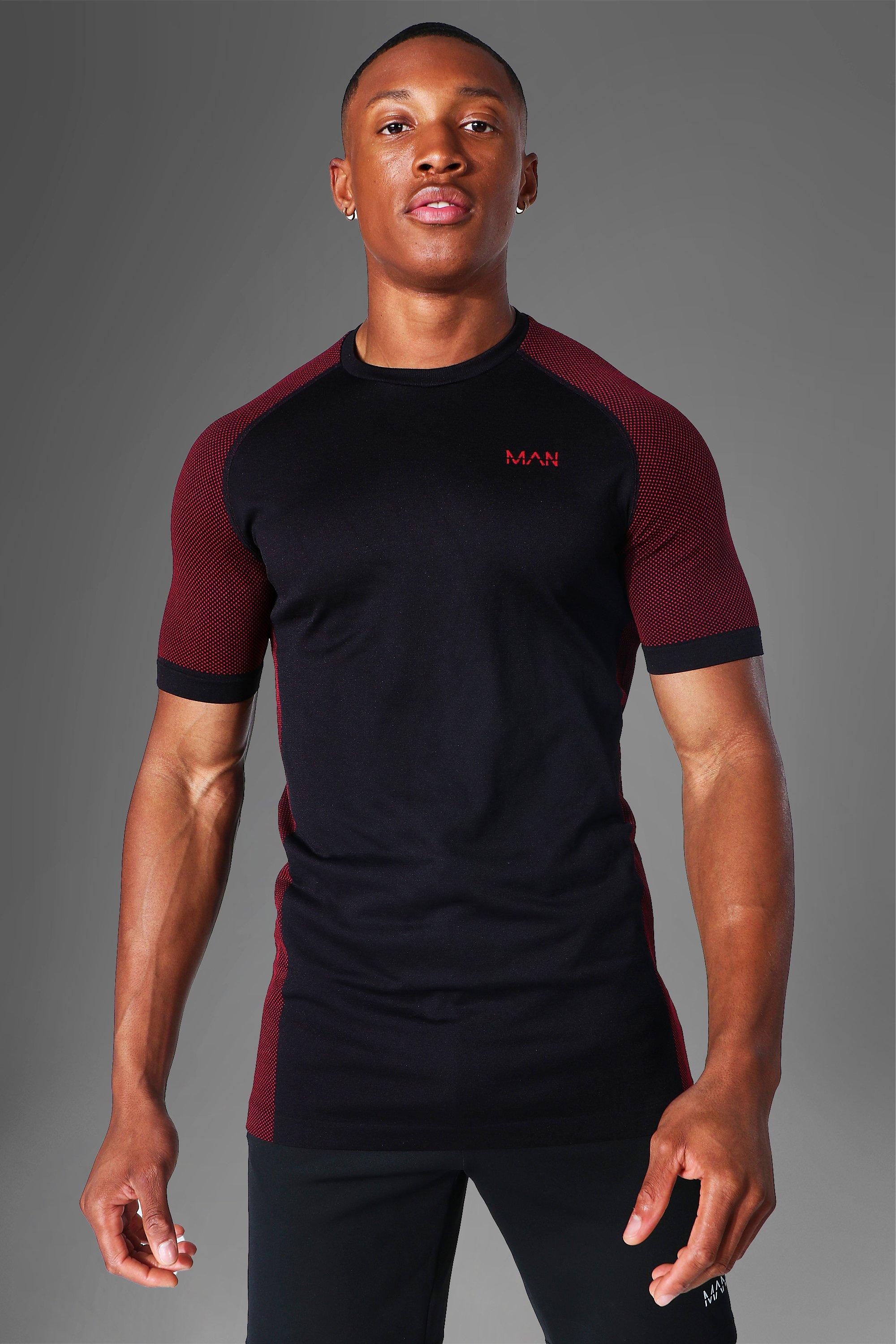 Man Active Gym Muscle Fit Seamless T Shirt