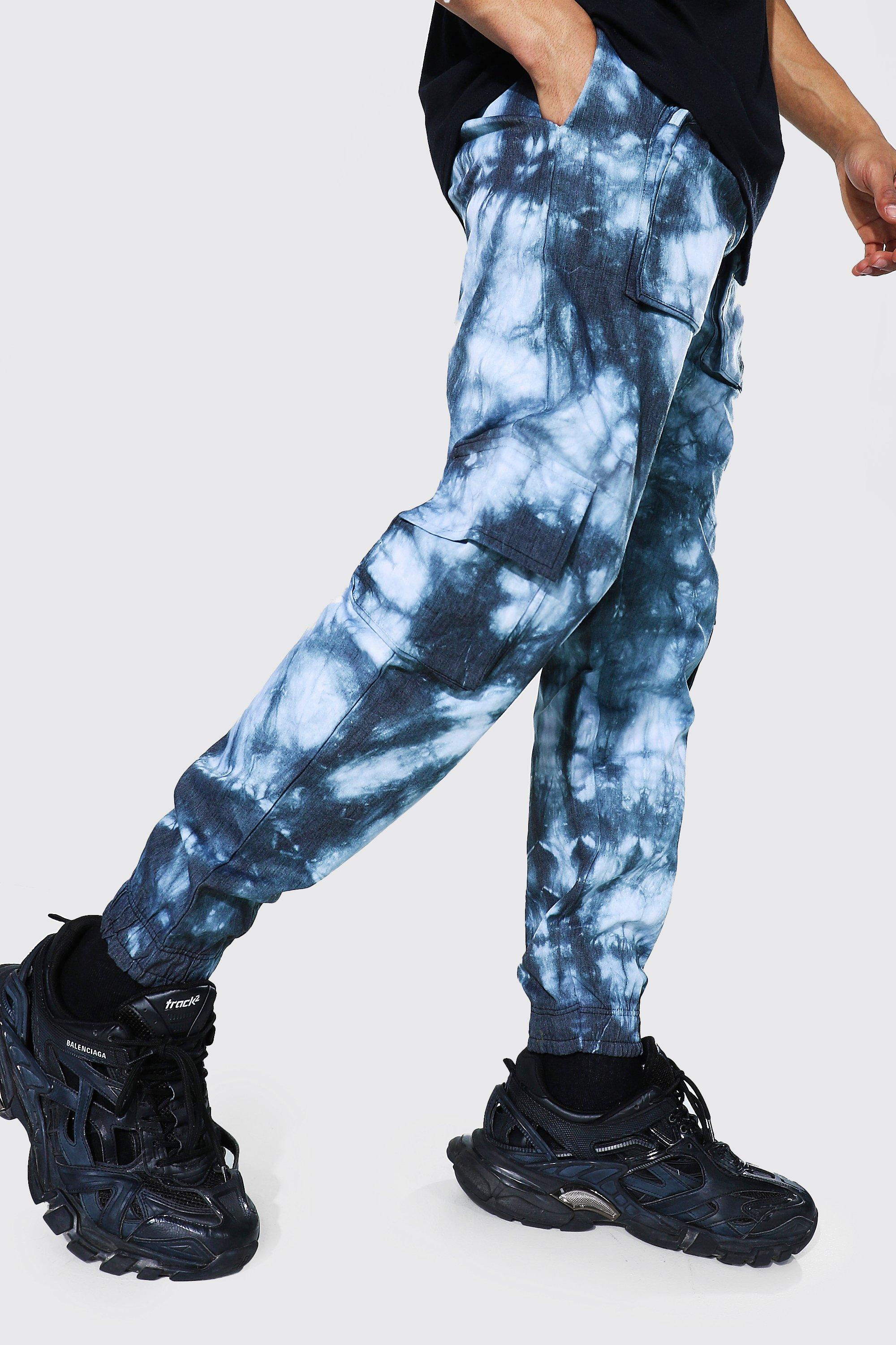 Man Official 3D Pocket Tie Dye Cargo Pants