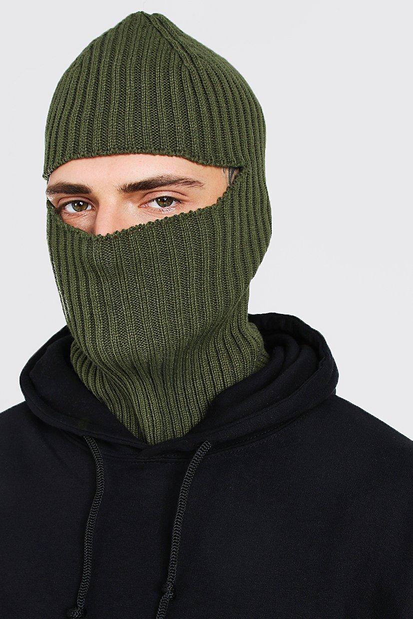 Rib Knit Balaclava | boohooMAN USA