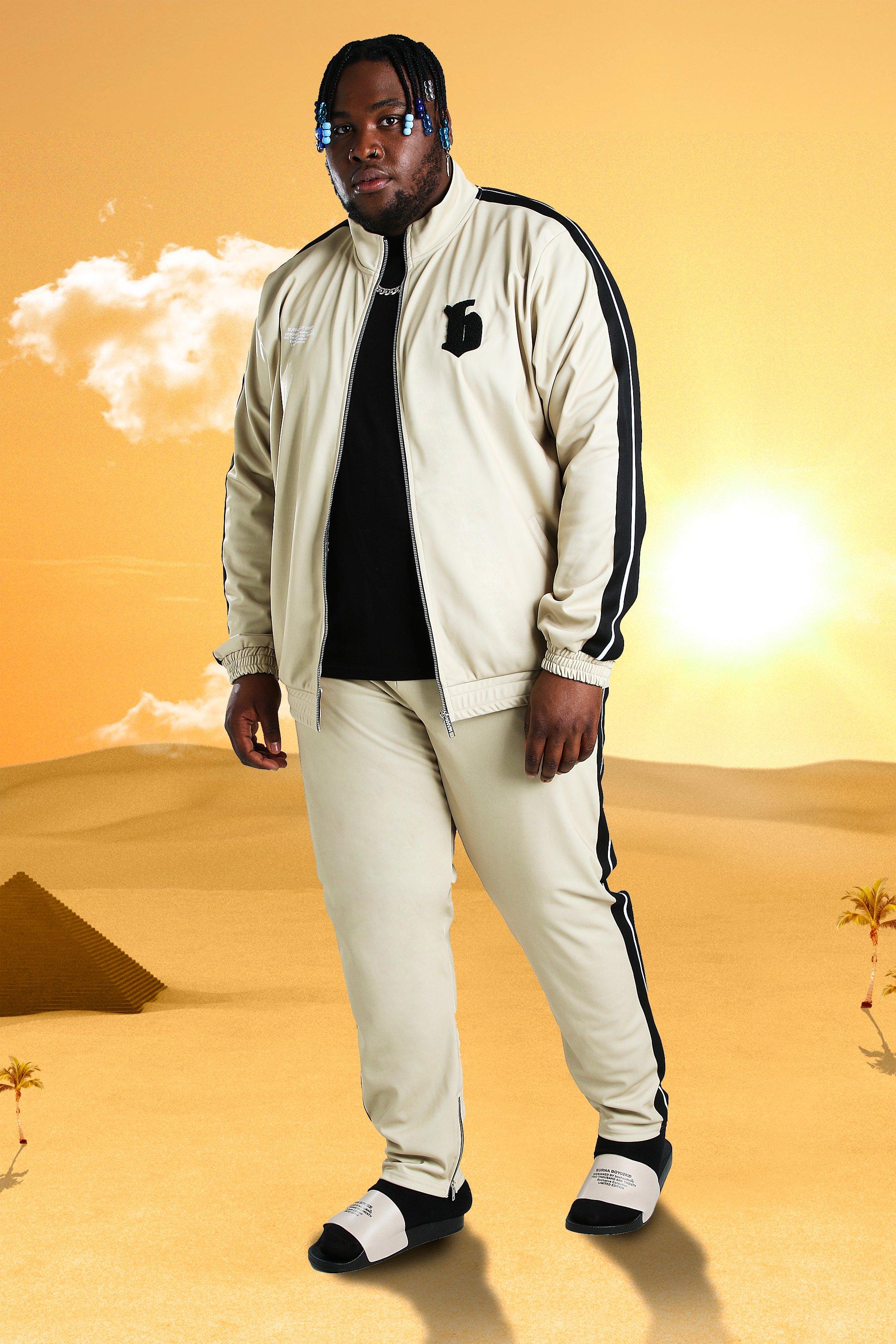boohooman beige tracksuit