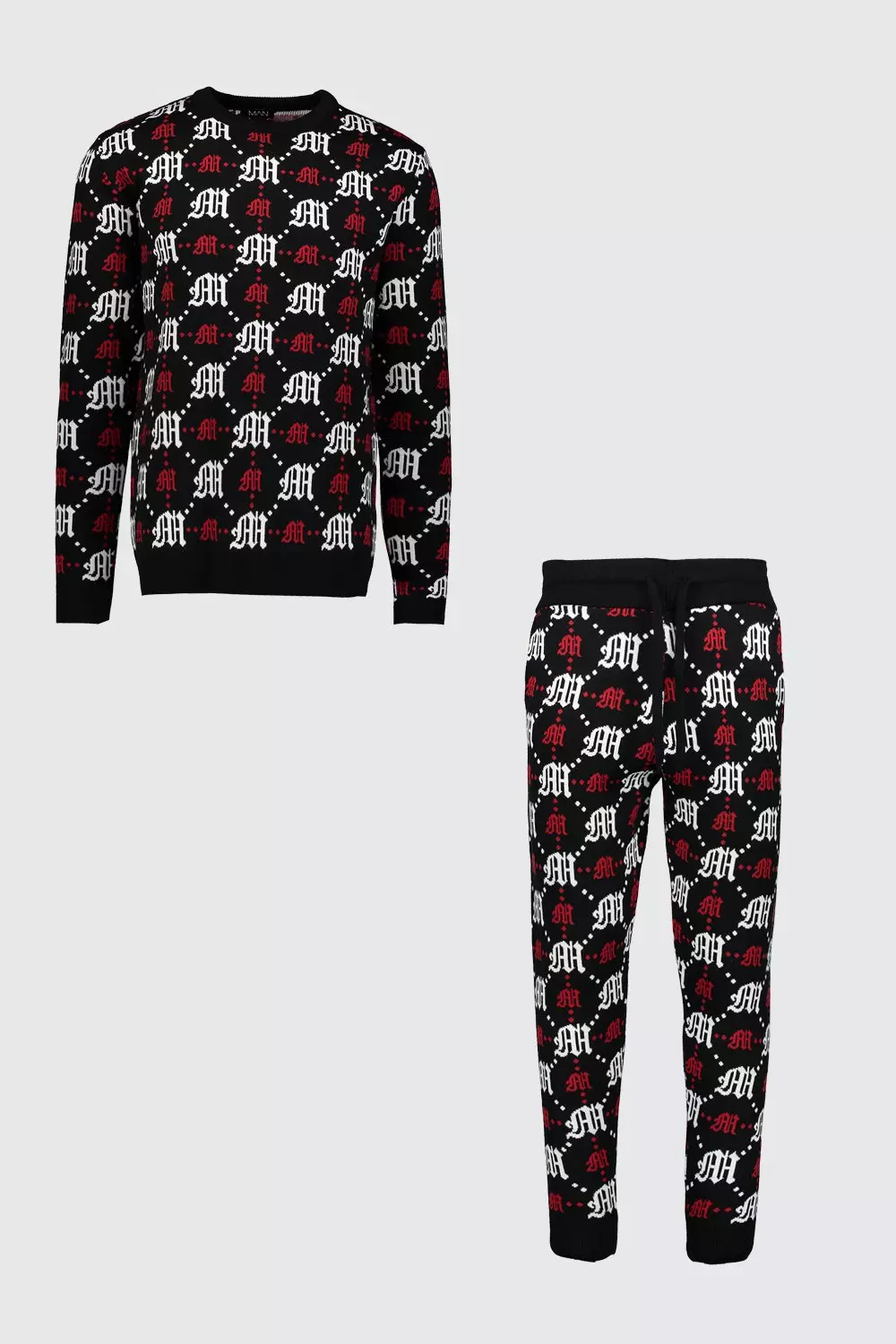 Gothic M All Over Print Knitted Jumper & Jogger Set alternative image