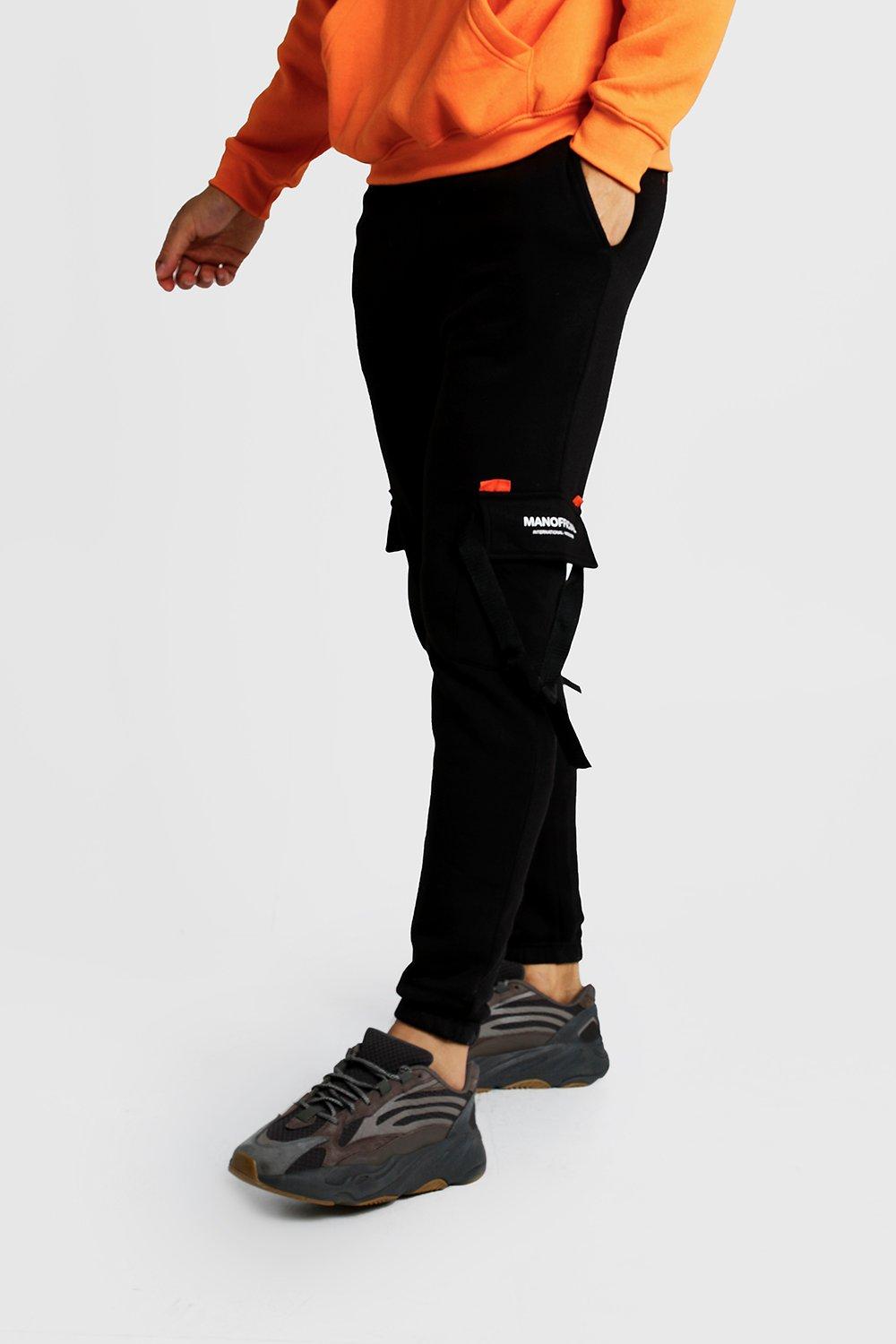 boohooman cargo joggers