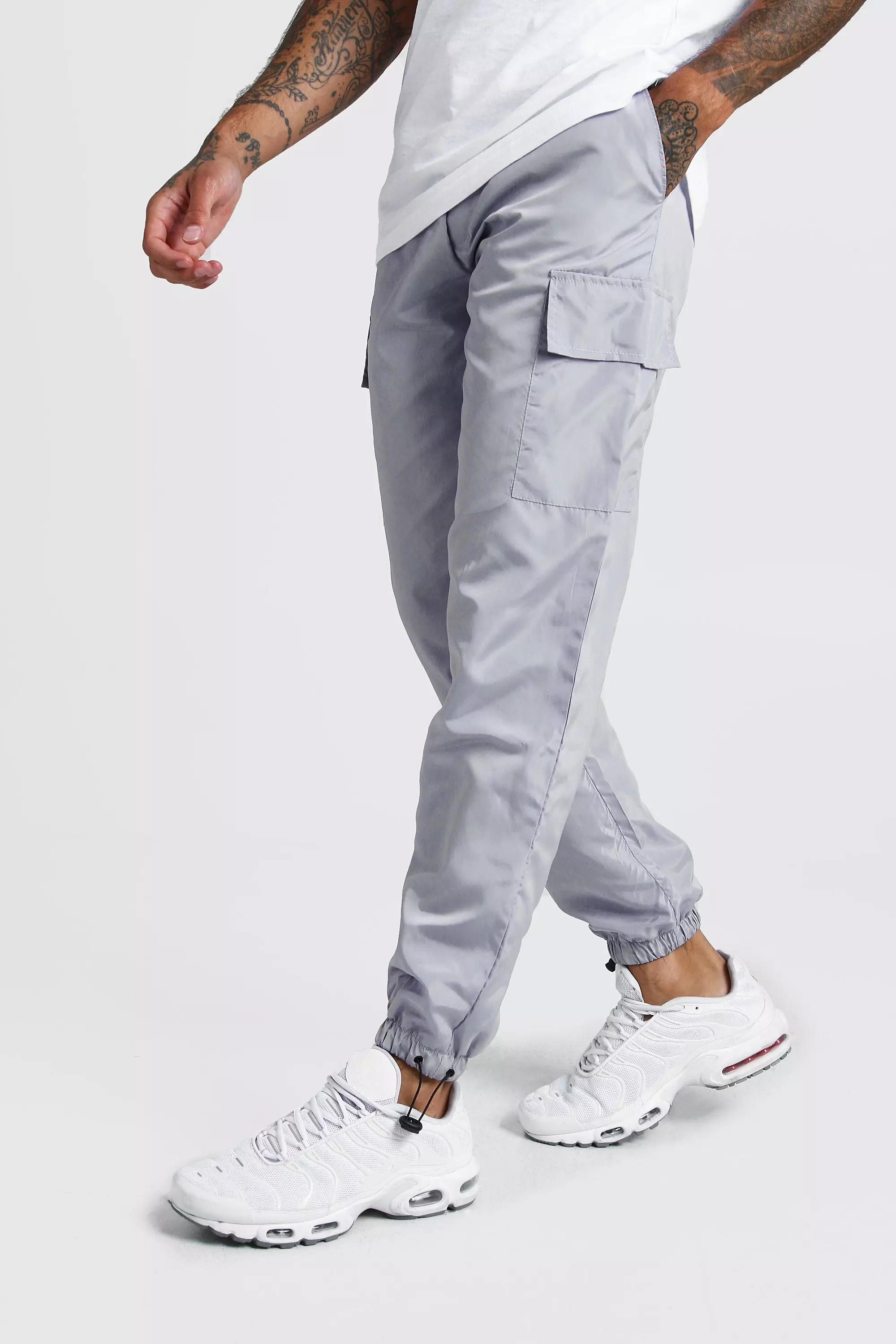 Nylon shops cargo joggers