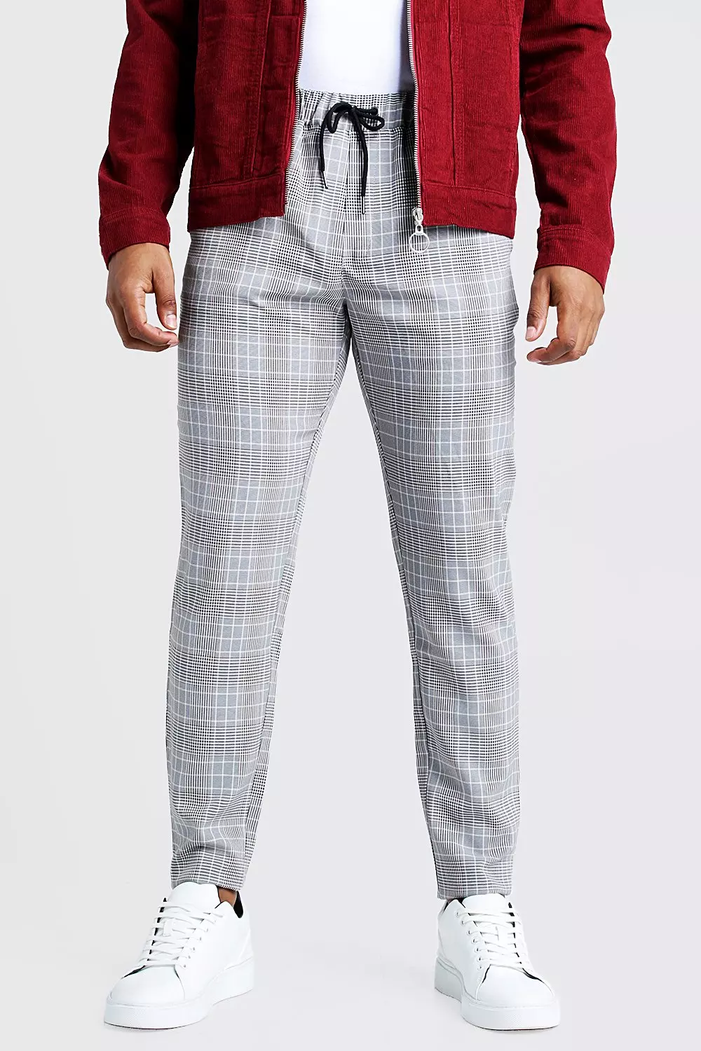 Smart checked jogger on sale