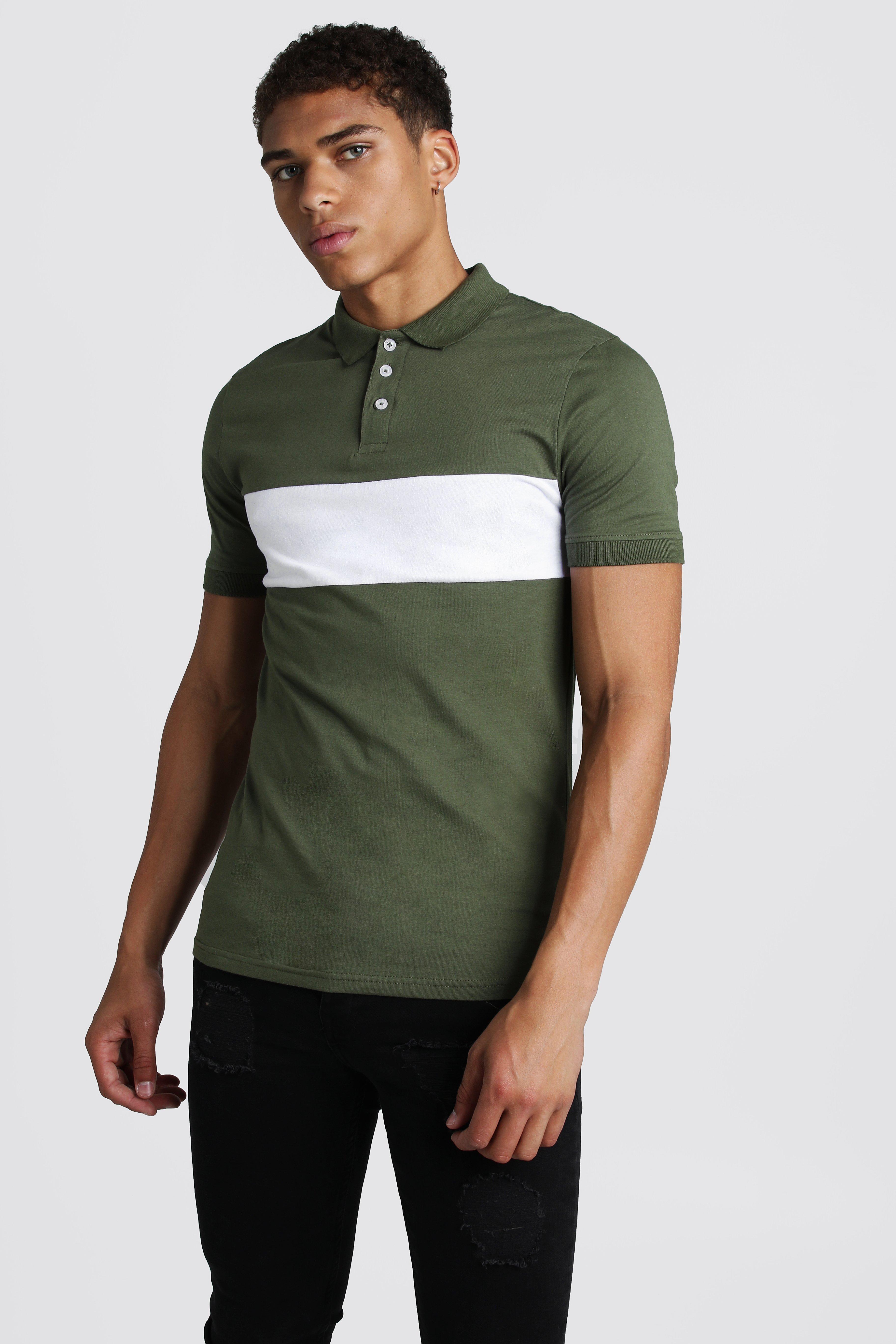 muscle fit polo