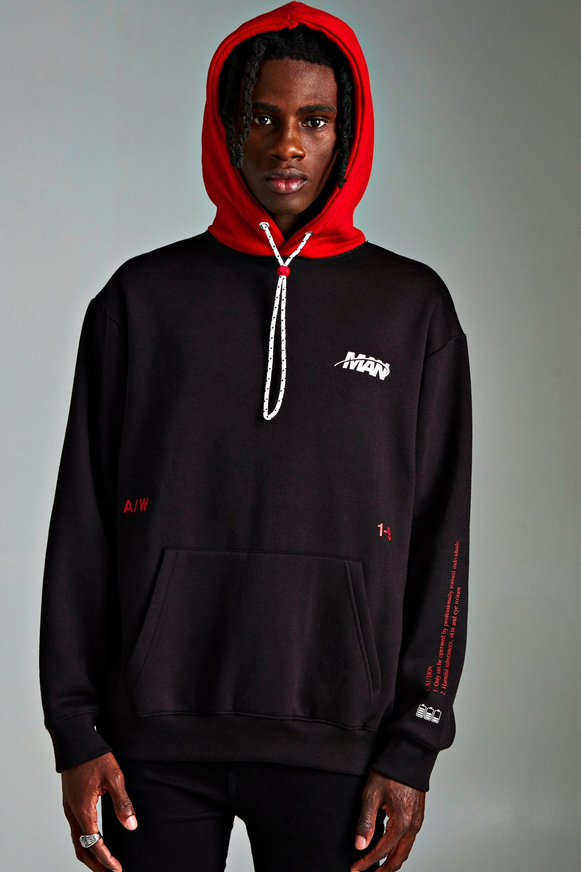 contrast hoodie