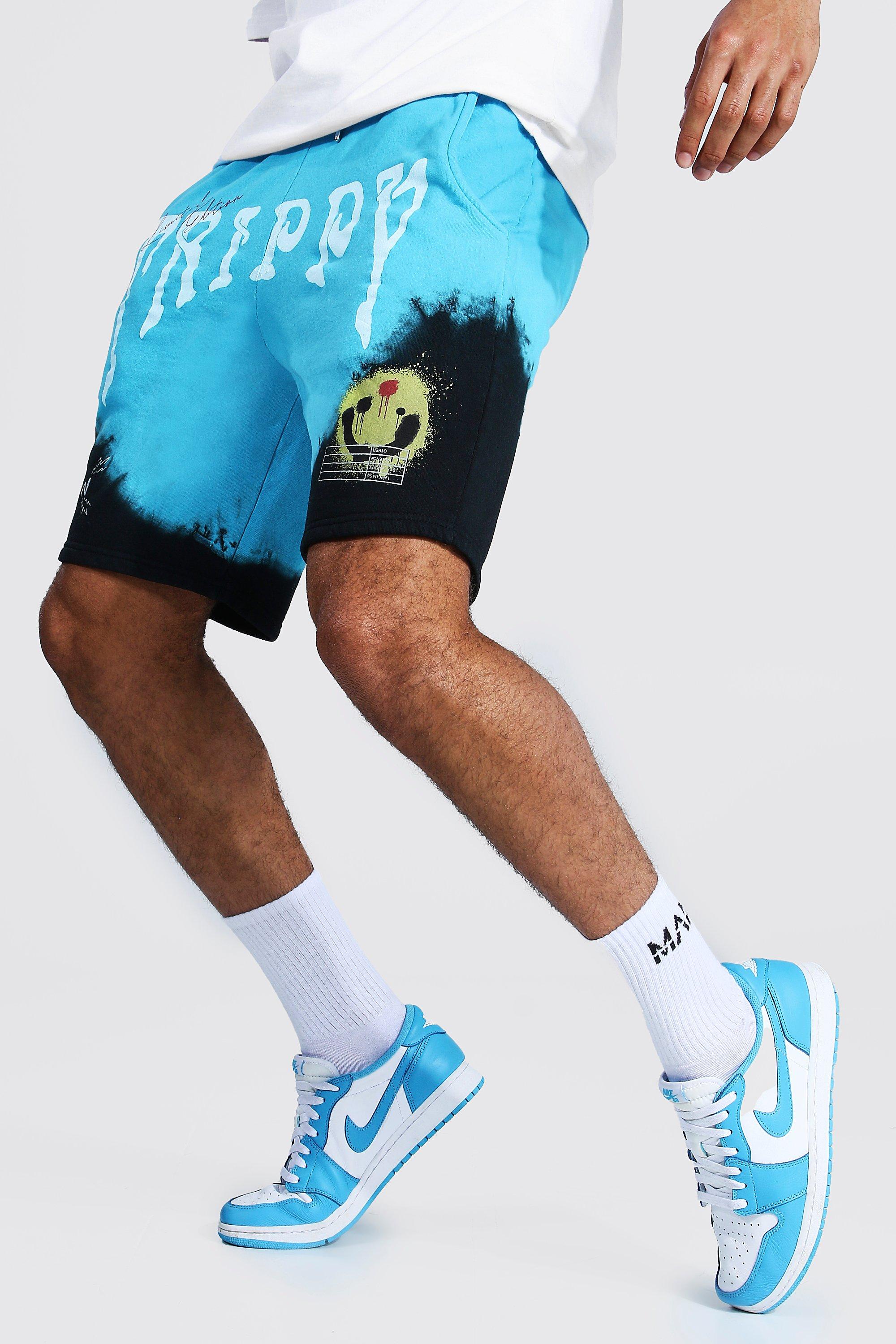 Trippy Drip Face Tie Dye Shorts