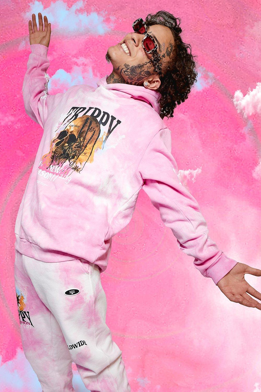 Boohooman best sale pink hoodie