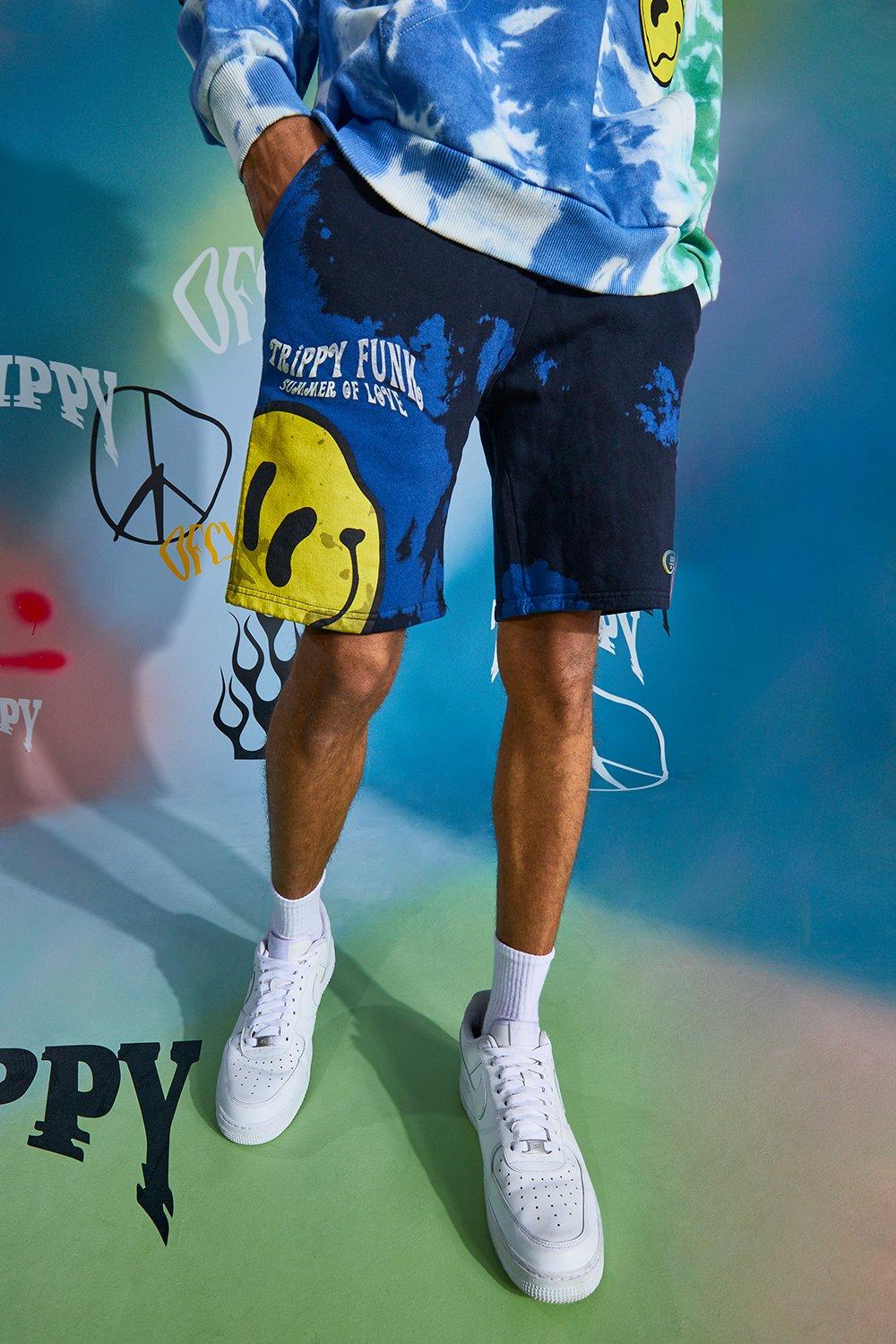 Trippy Drip Face Tie Dye Shorts