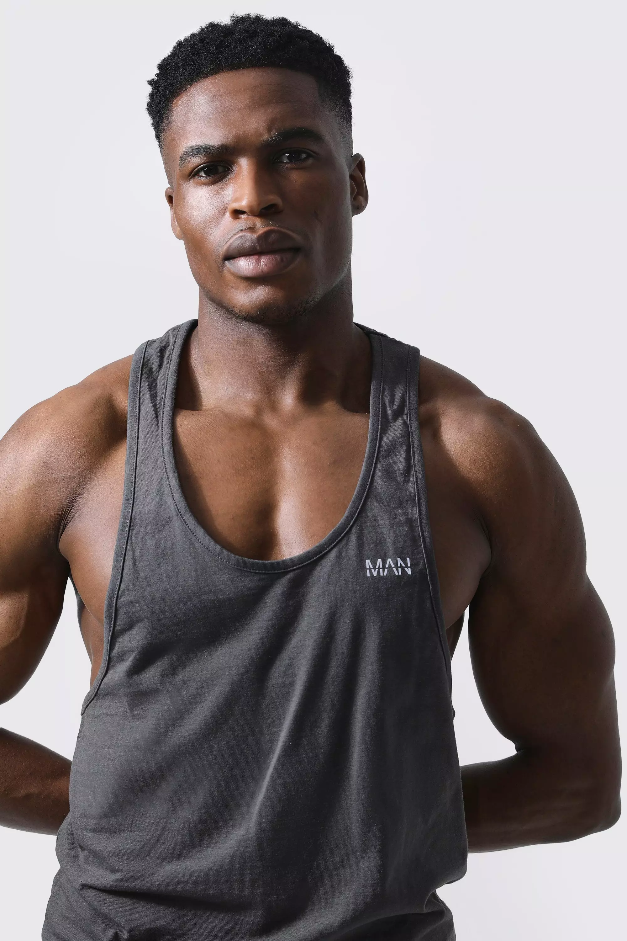 Multi Man Active Gym 2 Pack Gym Regular Fit Racer Vests alternative image