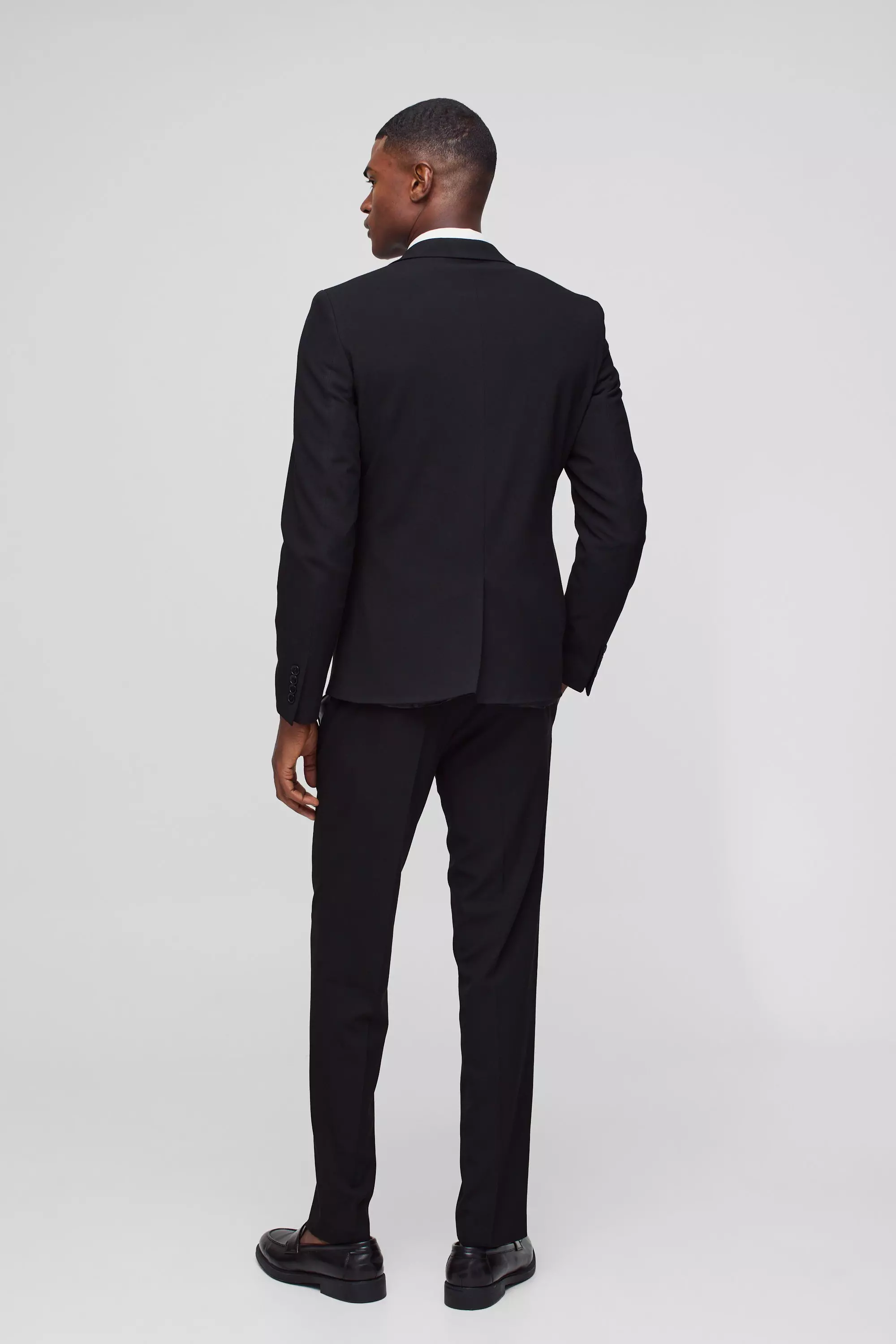 Slim Black Suit Trousers alternative image