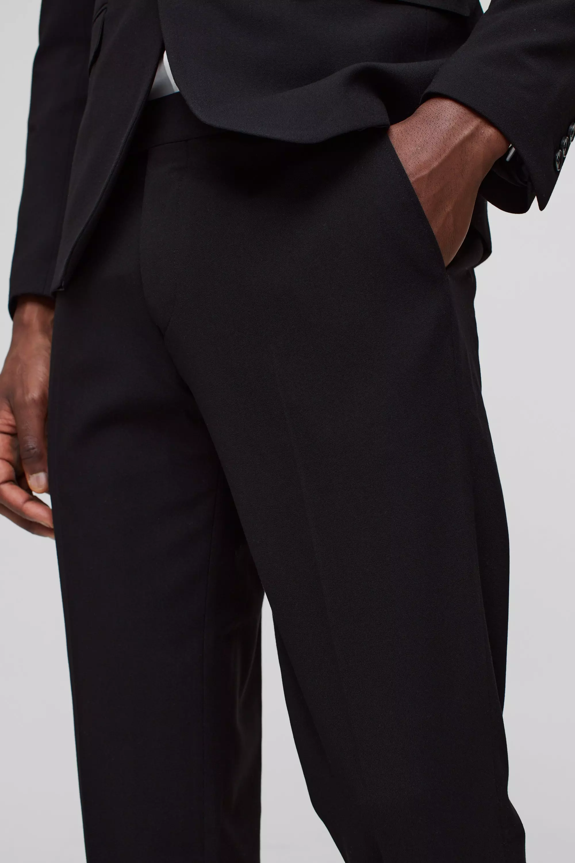 Slim Black Suit Trousers alternative image