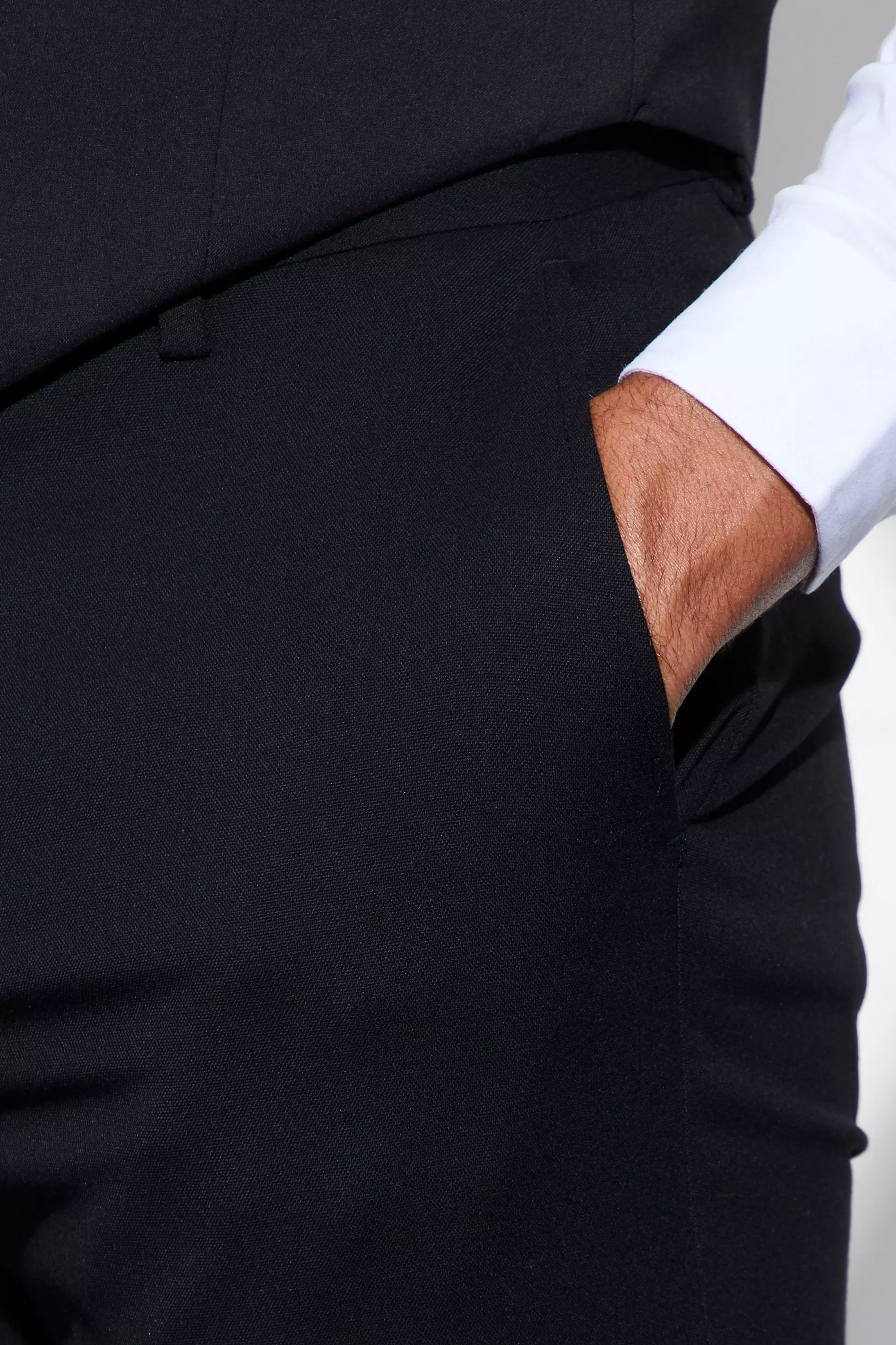 Slim Black Suit Trousers alternative image