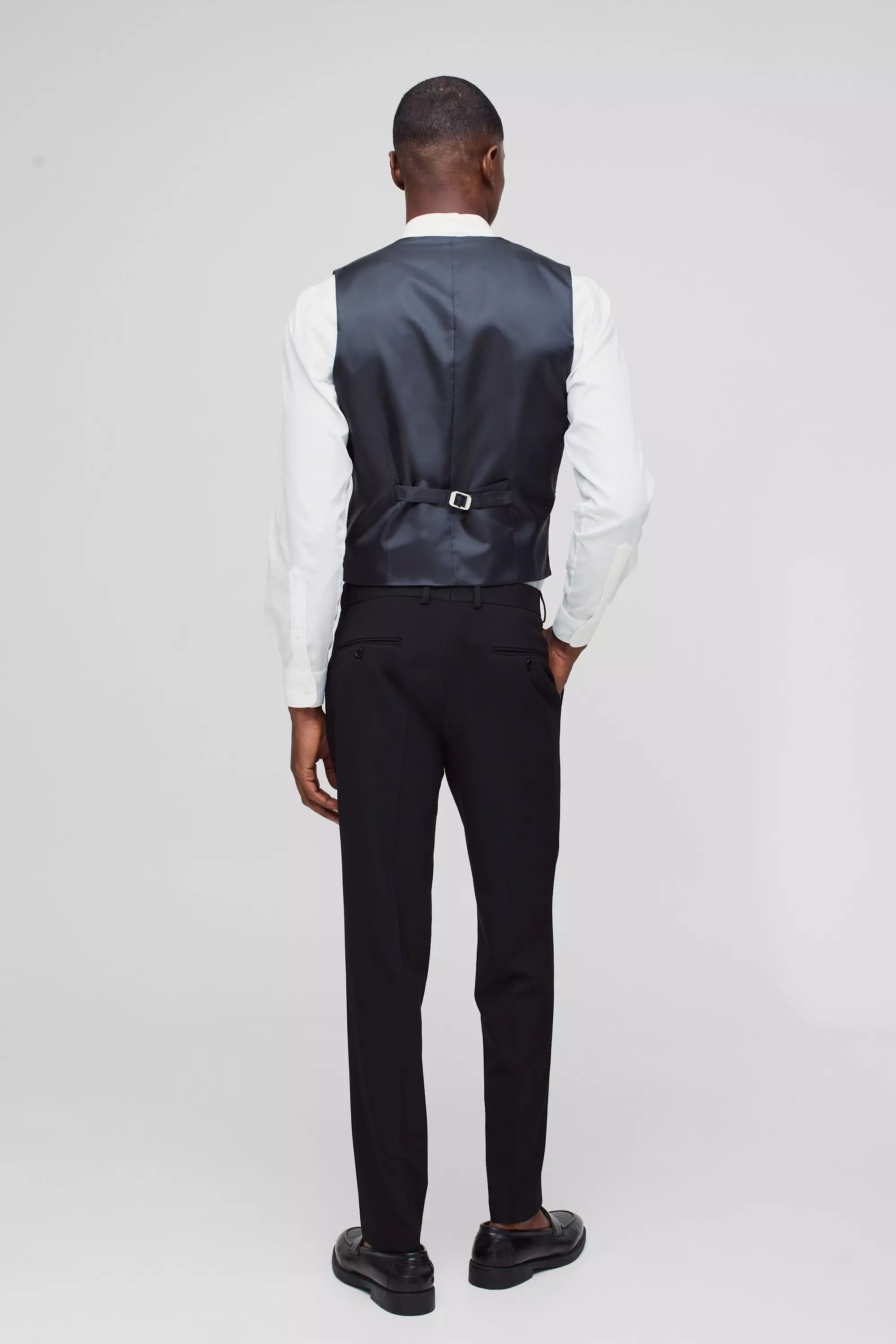 Black Zwarte Slim Fit Gilet alternatieve afbeelding