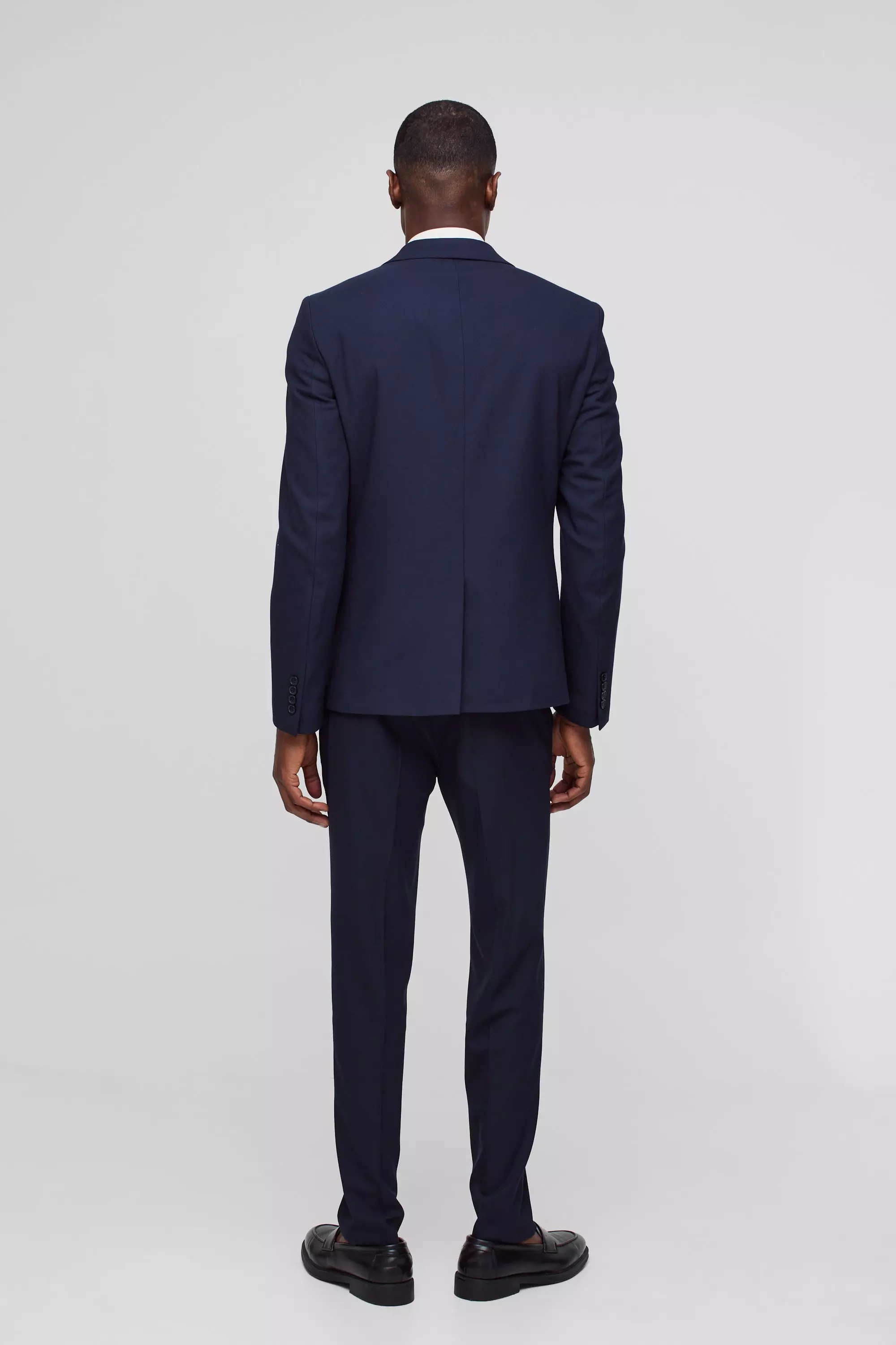 Slim Navy Single Breasted Jacket alternative image
