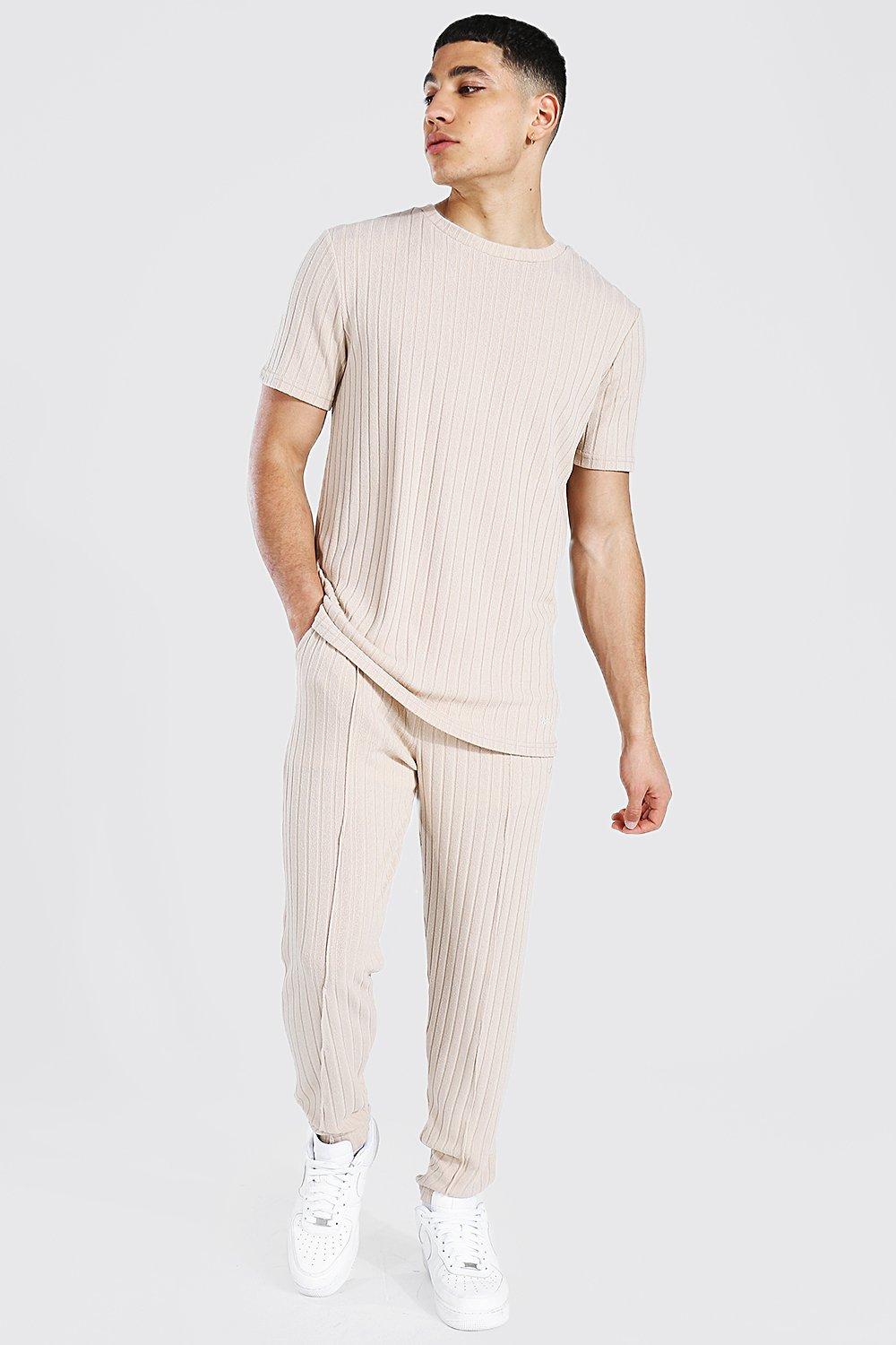 Knitted tee and jogger set new arrivals