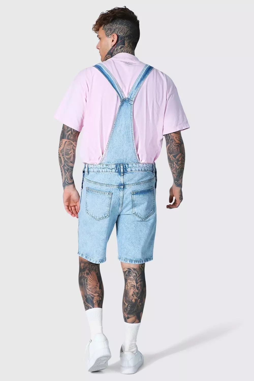 Ice blue Relaxed Fit Short Dungaree alternative image