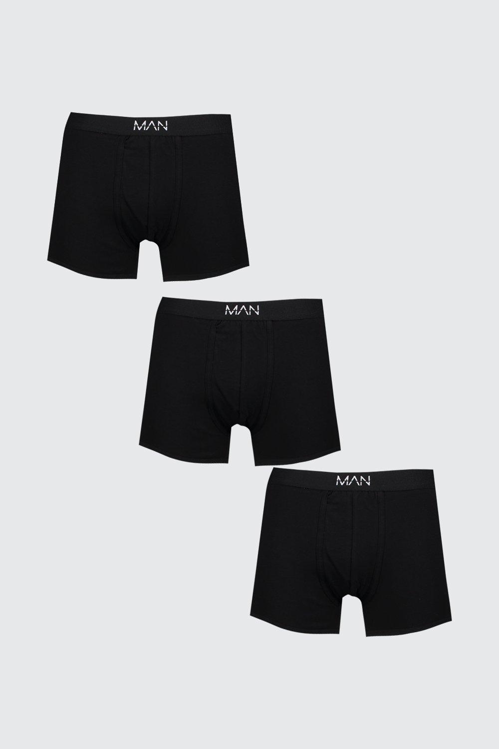 Plus 3 Pack MAN Boxers boohooMAN