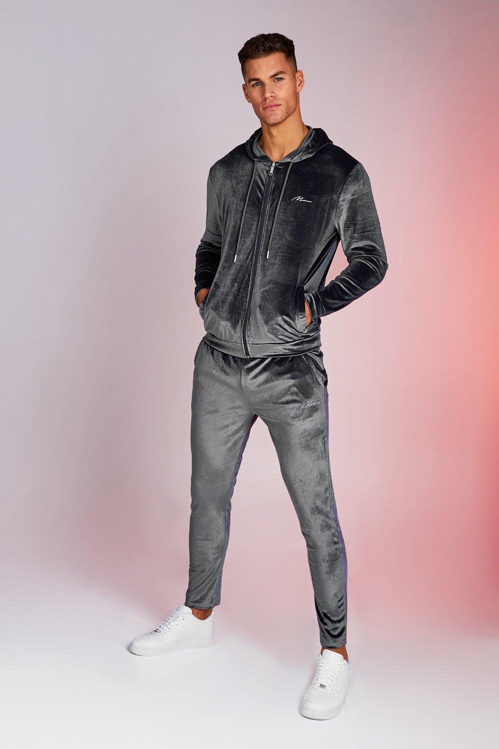 Grey cheap boohooman tracksuit