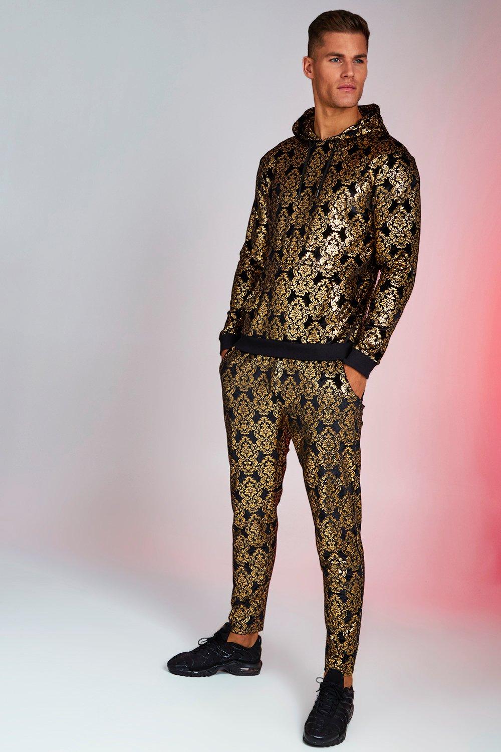 boohooman velour tracksuit