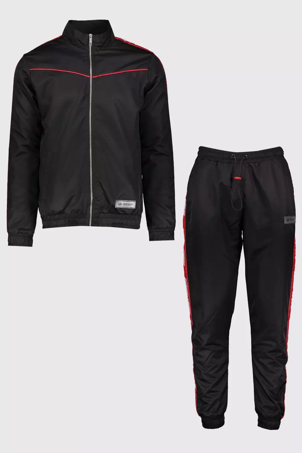 Deno Driz Shell Tracksuit With Red MAN Tape alternative image