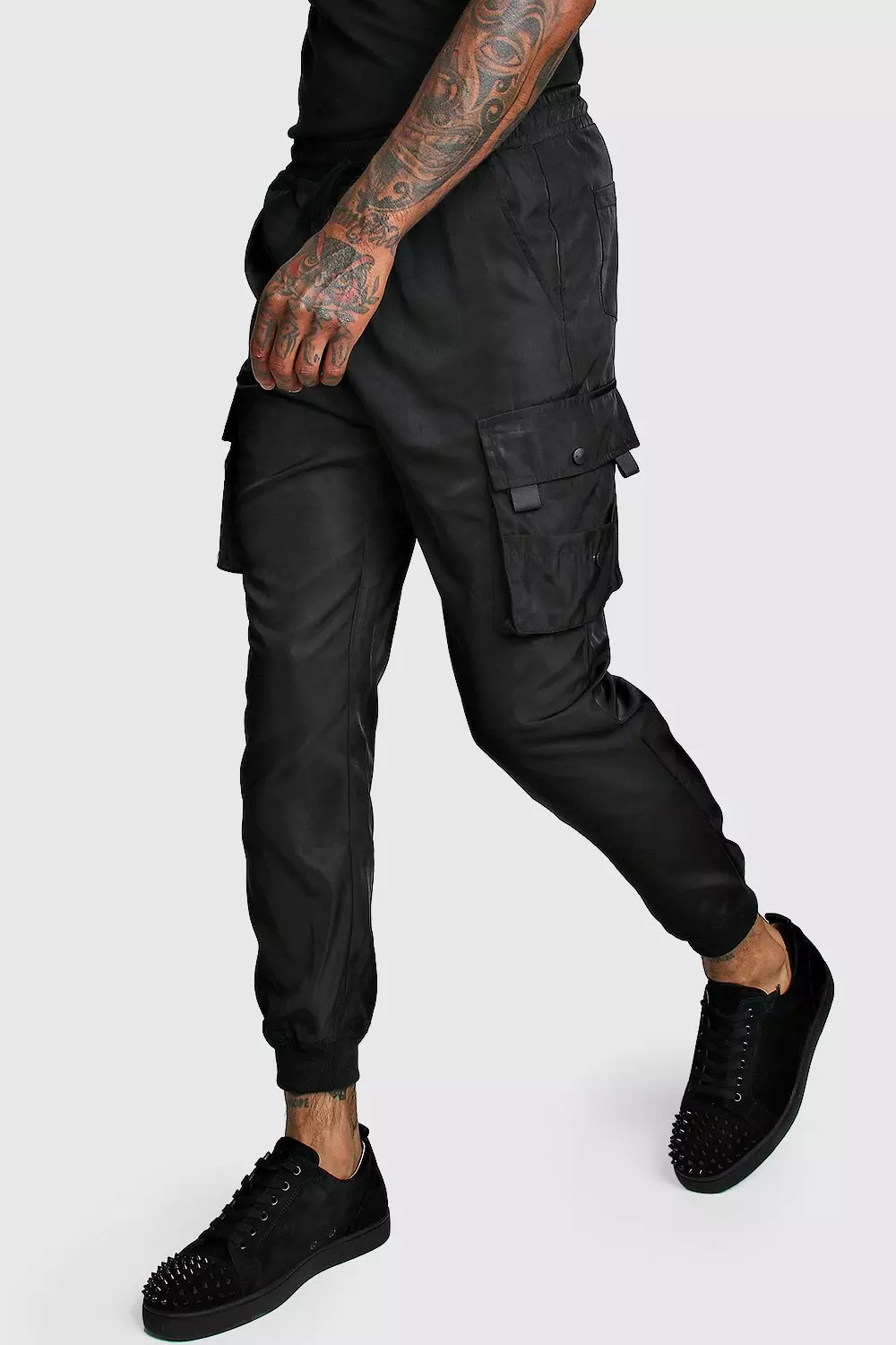 Boohooman smart joggers online