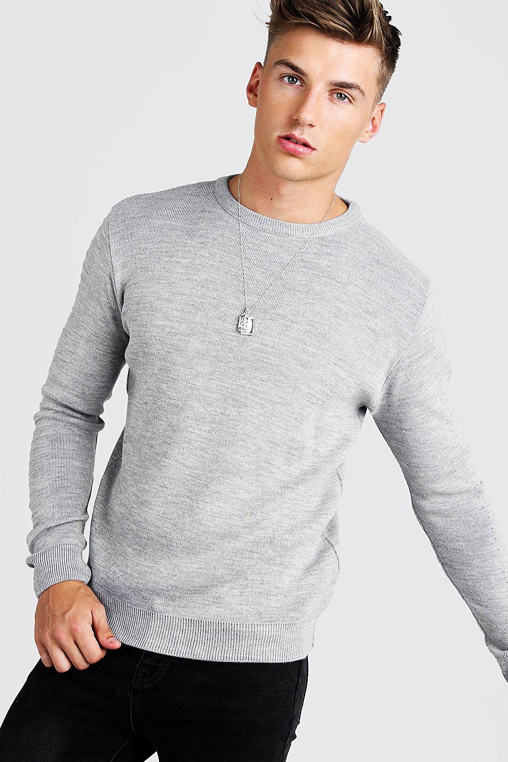 boohooman grey jumper