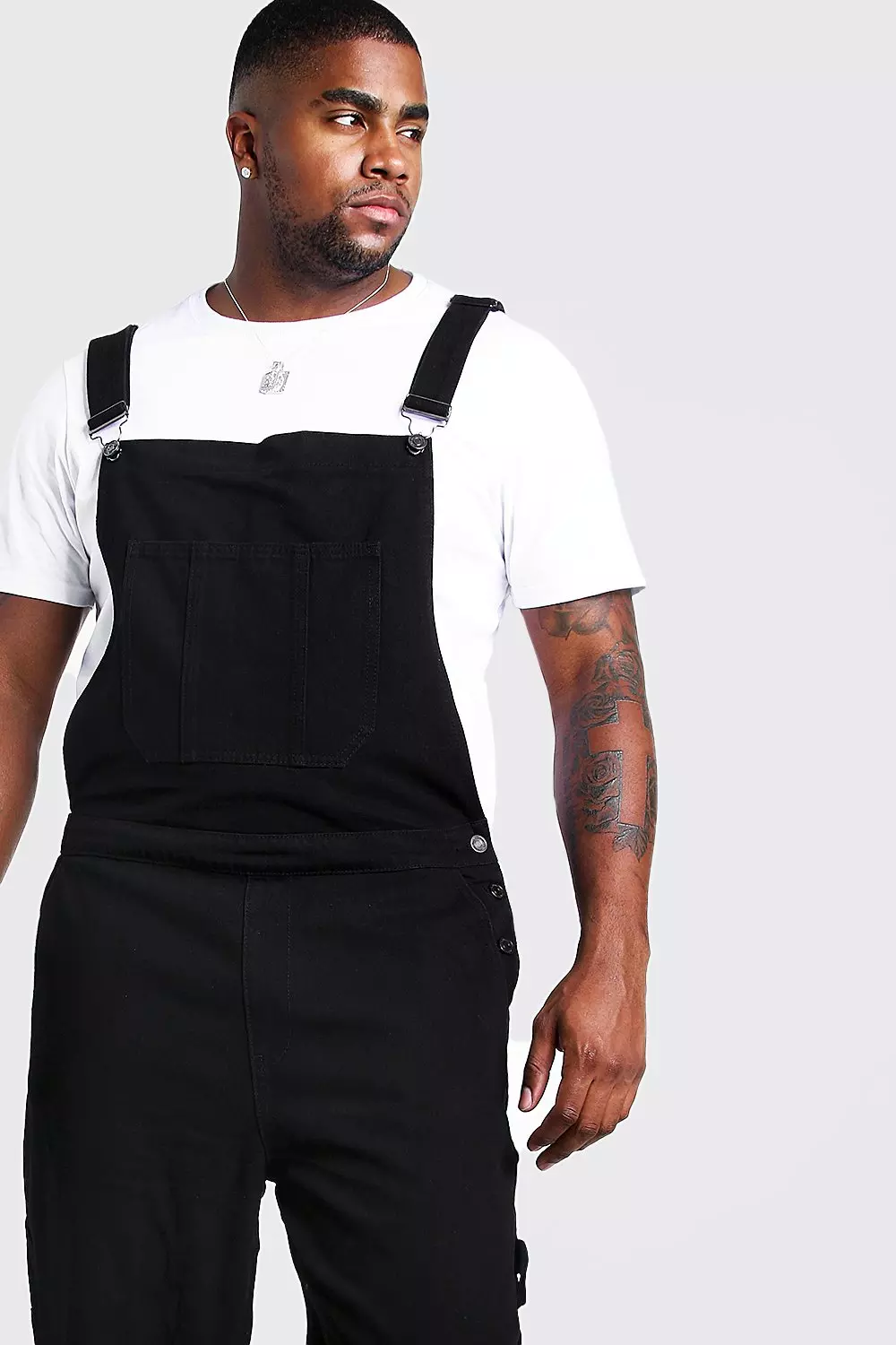 Black plus size dungarees hot sale
