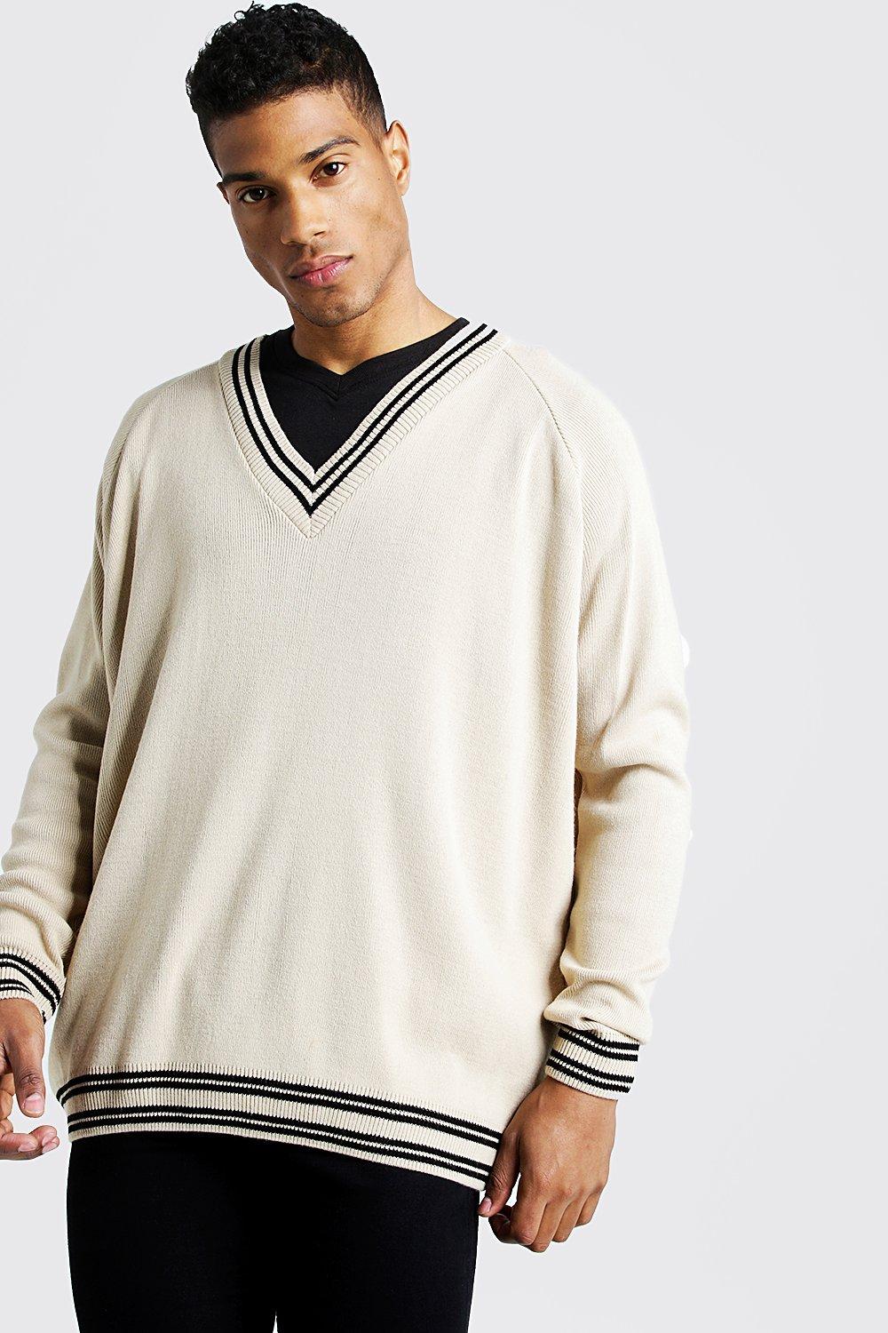 oversized v neck sweatshirt