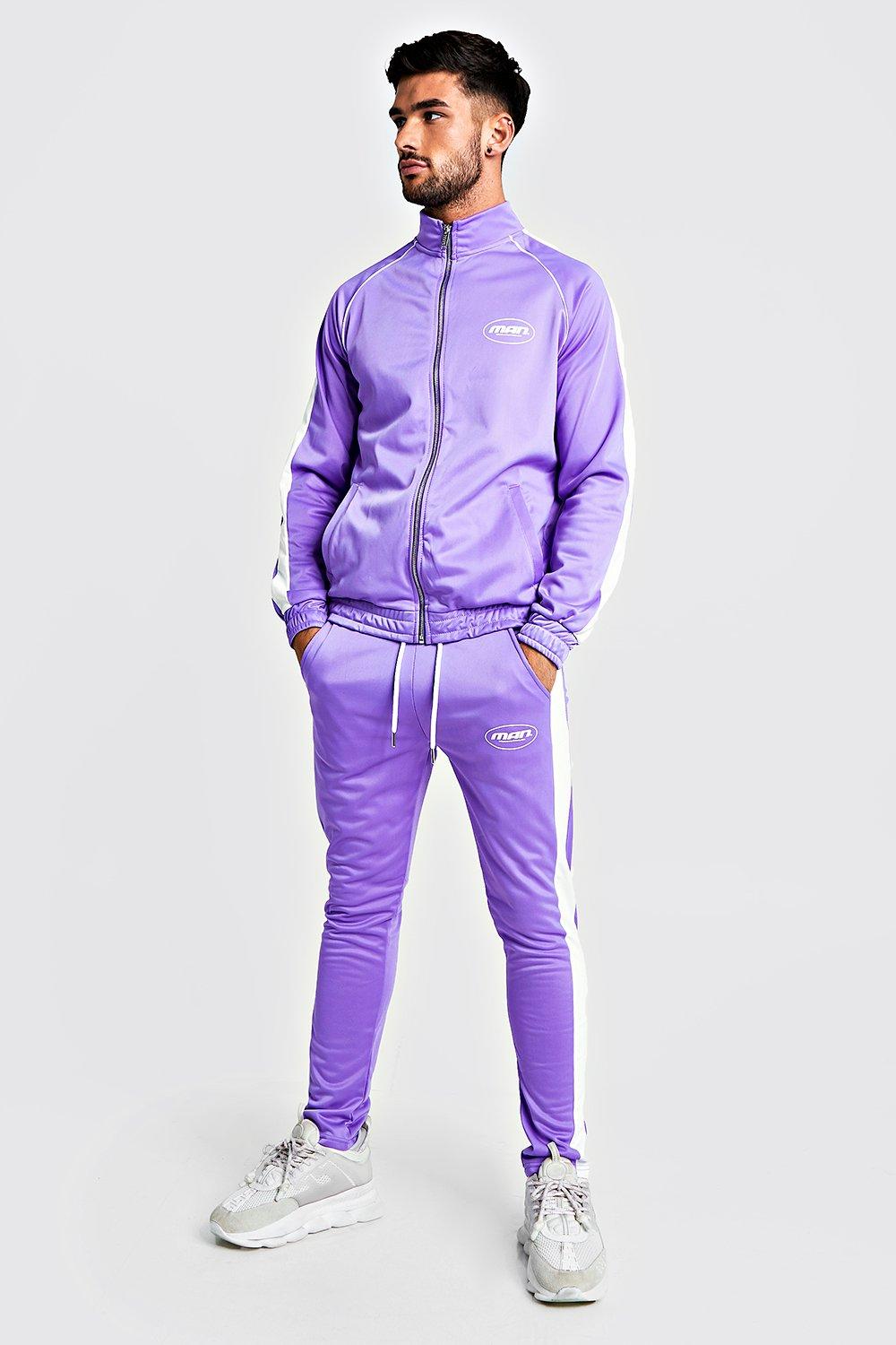 purple tracksuit mens