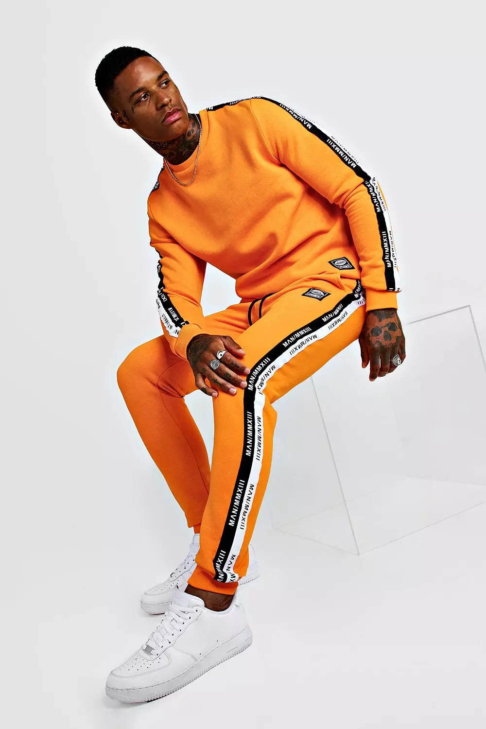 Boohooman mens tracksuits clearance
