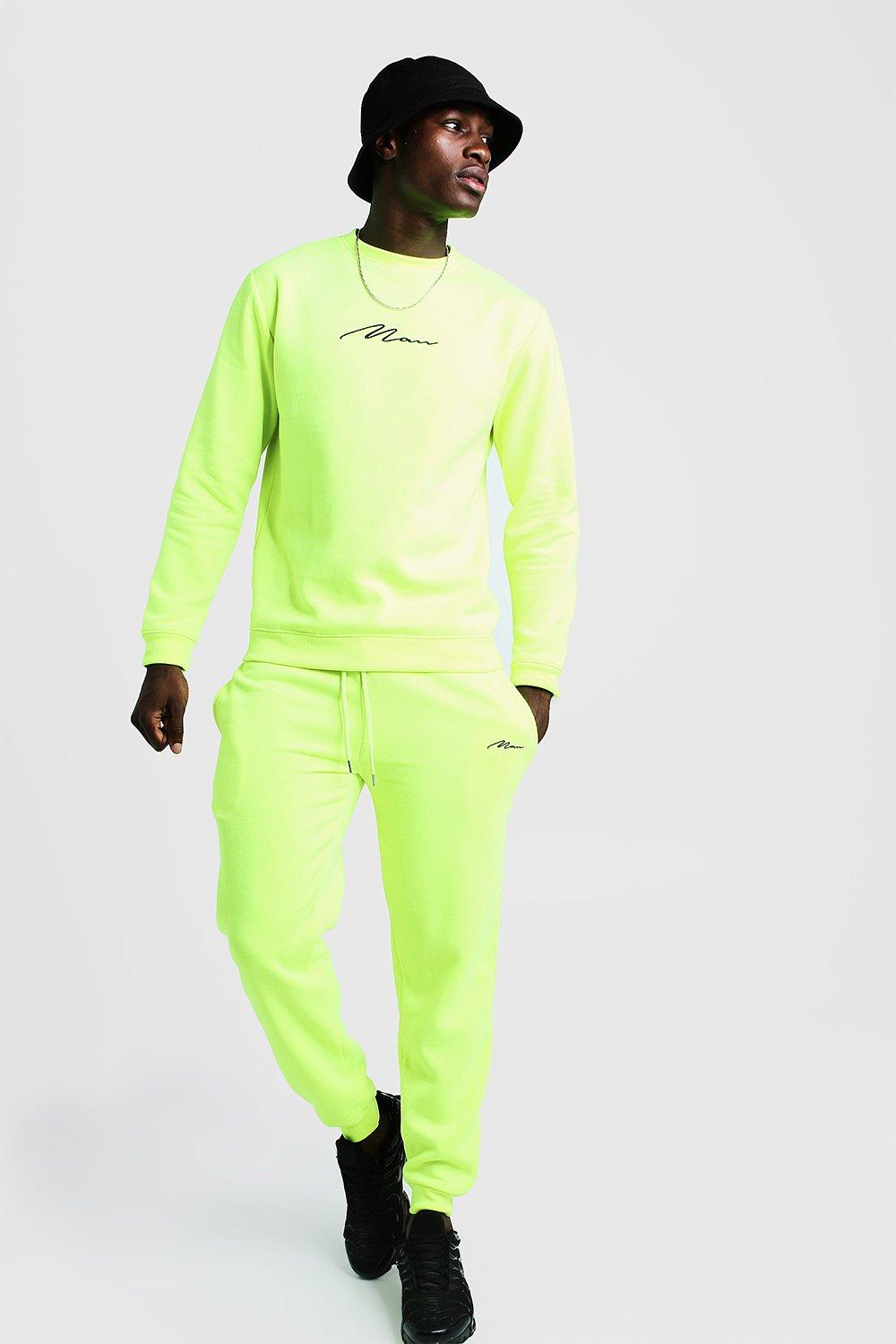 green tracksuit men