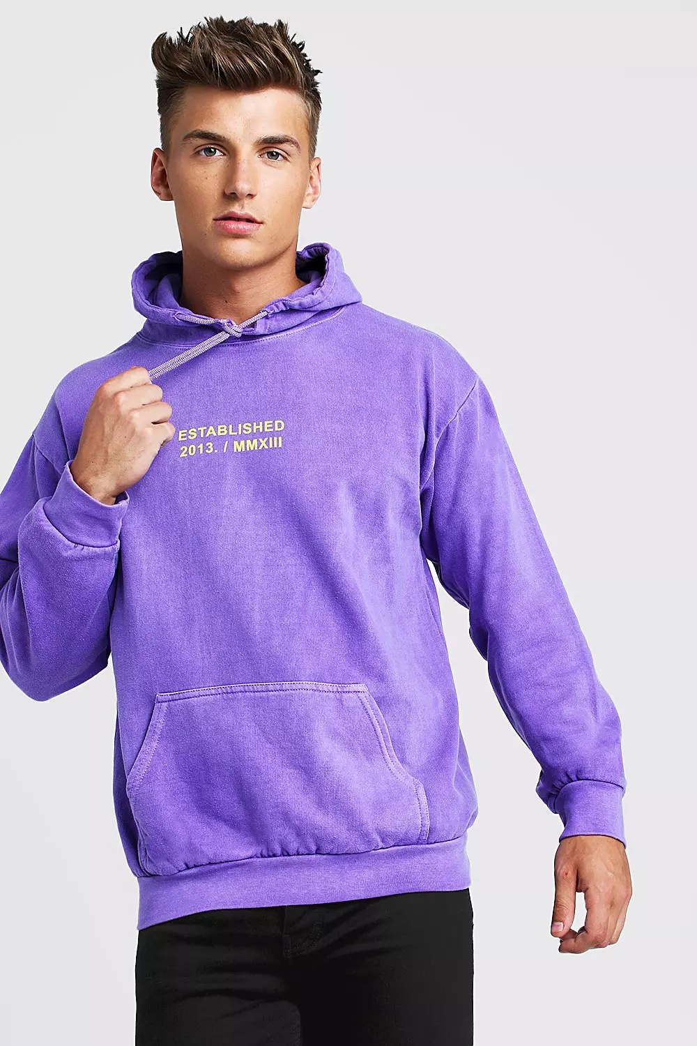 MAN Drip Print Hoodie boohooMAN