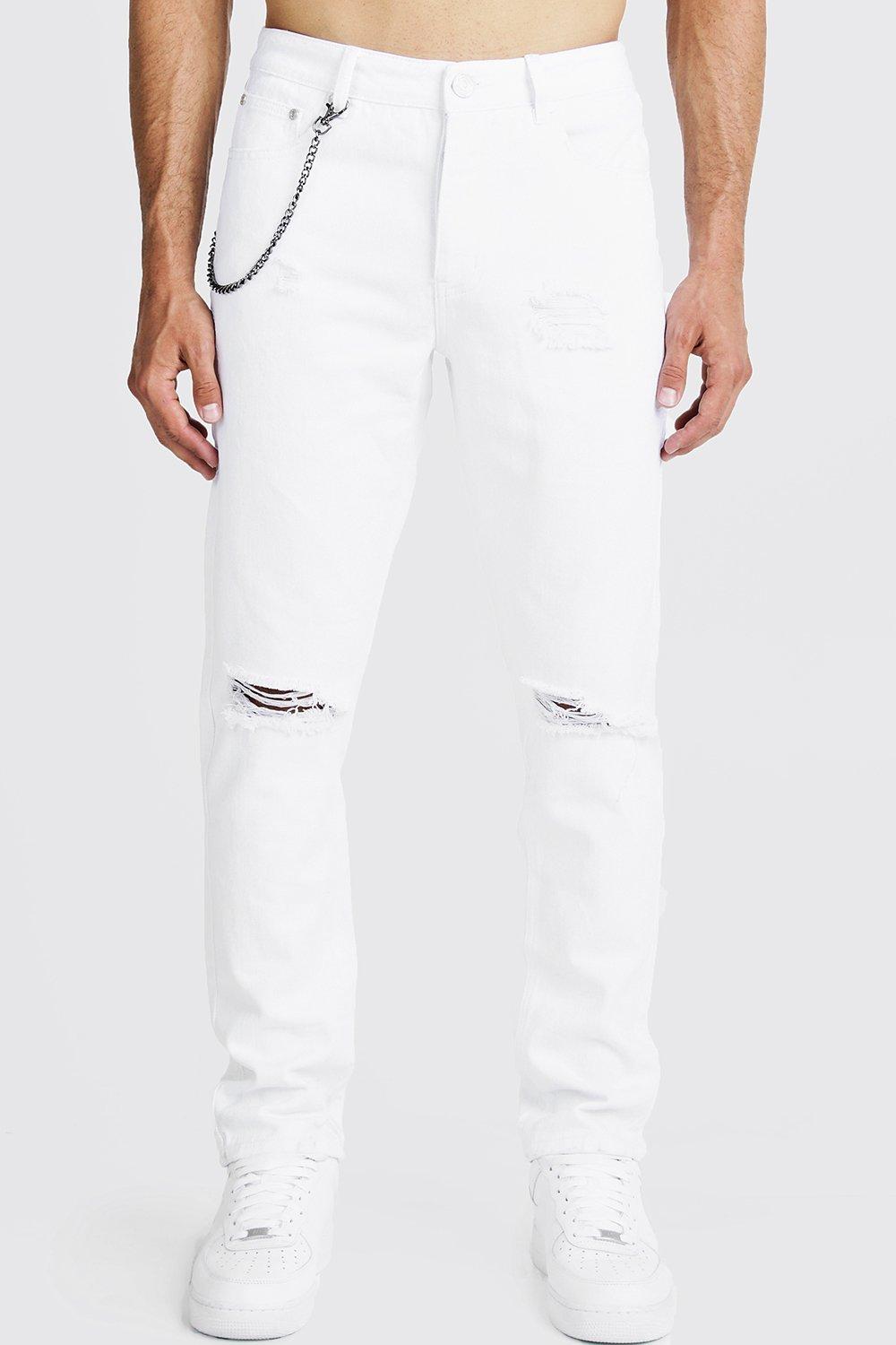 white distressed pants