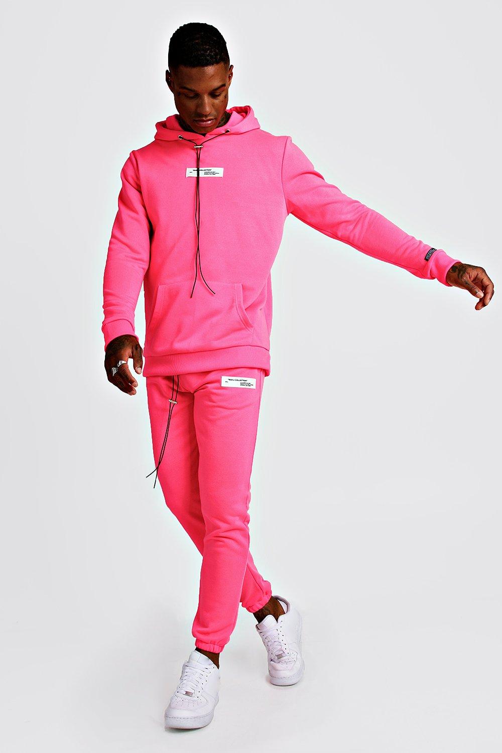 Boohooman hot sale pink tracksuit