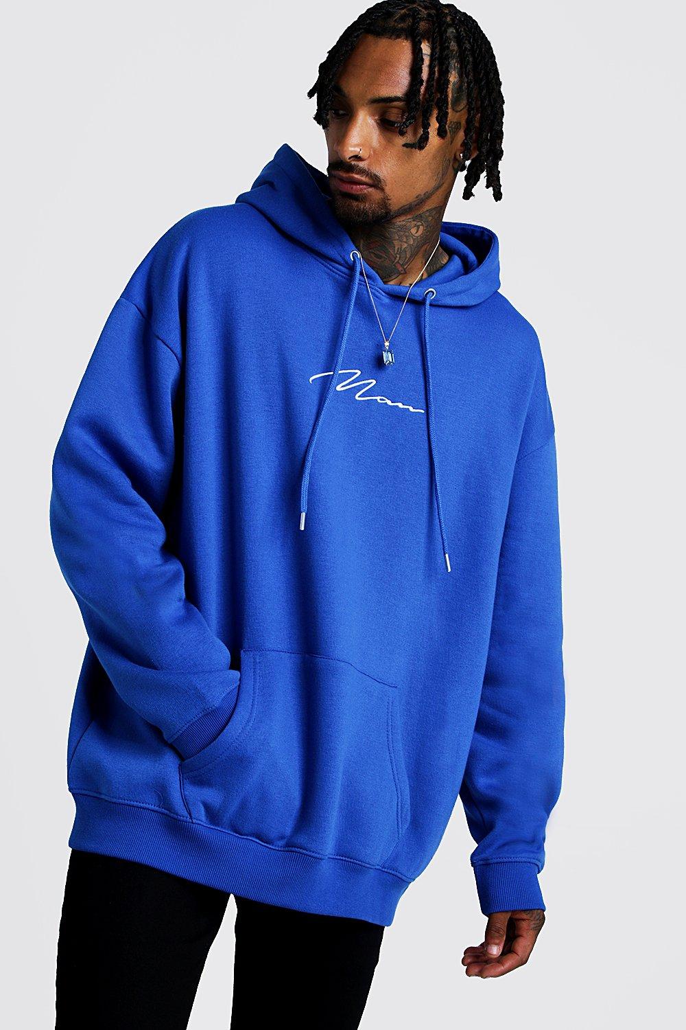 electric blue hoodie