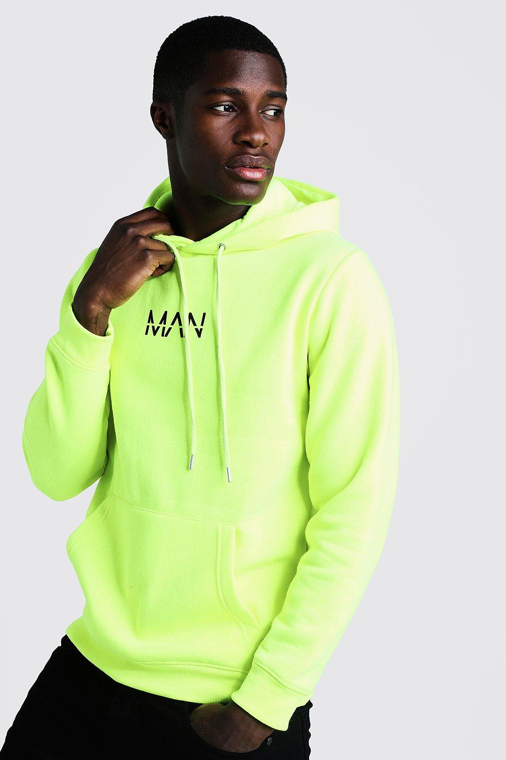 neon yellow hoodie mens